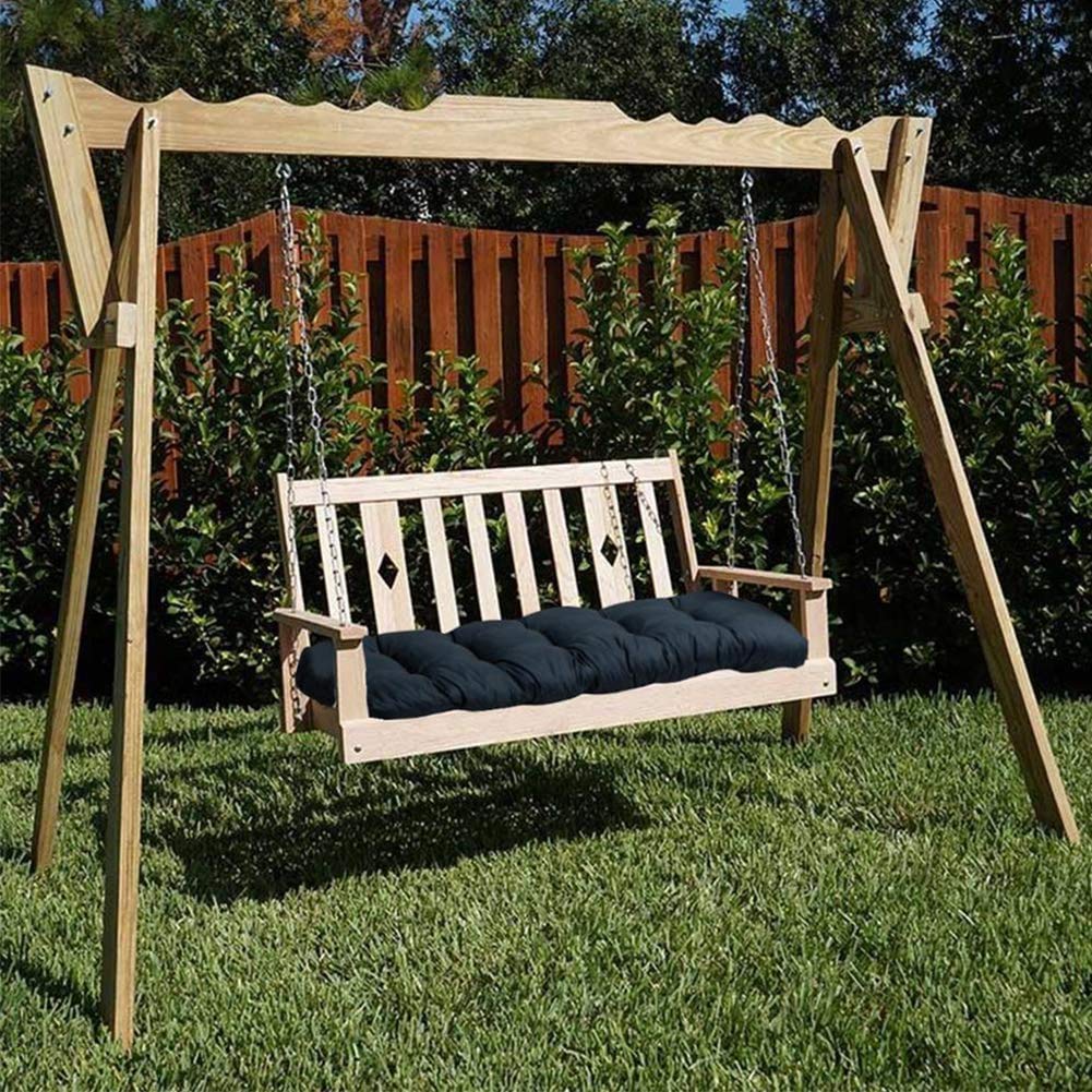Outdoor Bench Cushion, Waterproof Swing Cushion Bench Seat Cushion, Swing Chair Replacement Seat Pads Cushion Pillow for Lounger Garden Furniture Patio Metal Wooden Bench (Light Grey, 47.24x20in)