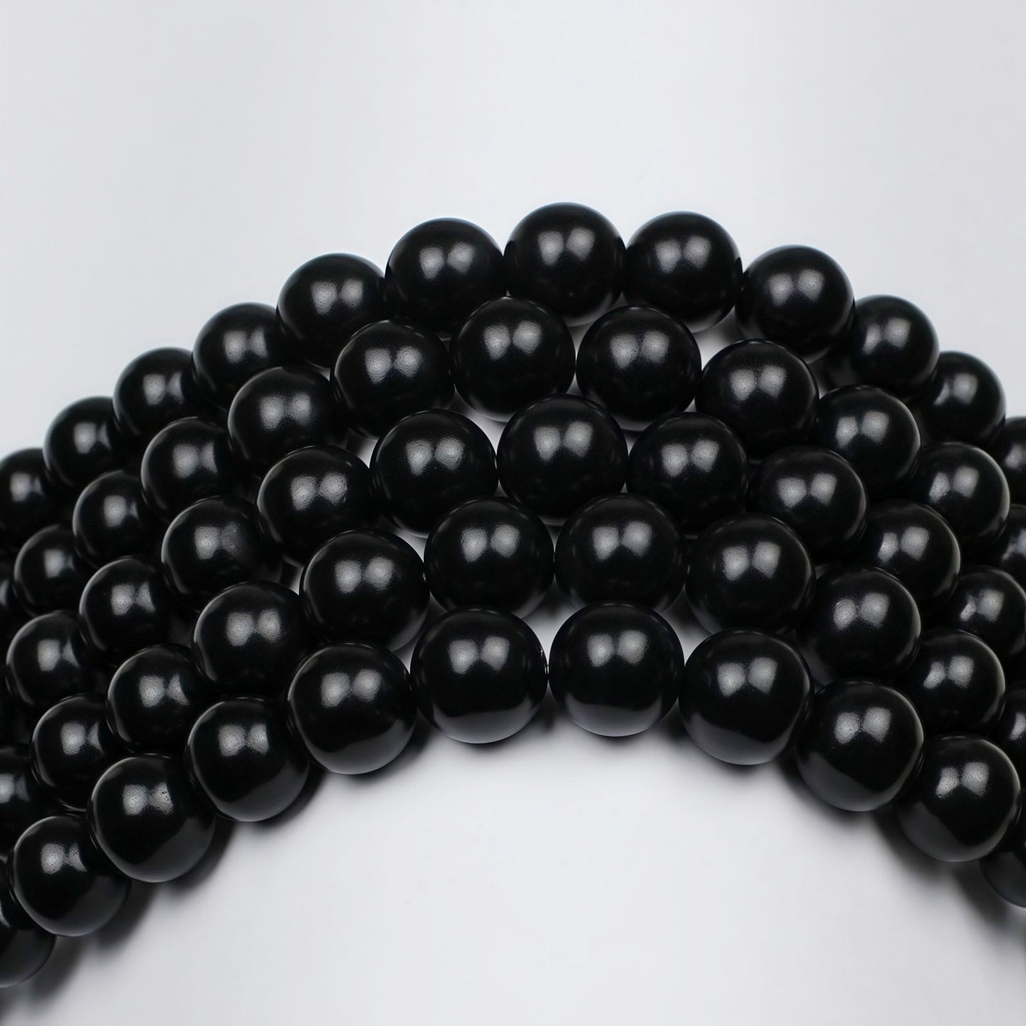 MJDCB Real Stone Beads Natural Matte Black Onyx Agate Round Loose Bead for Jewelry Making DIY Bracelet Necklace(10mm)