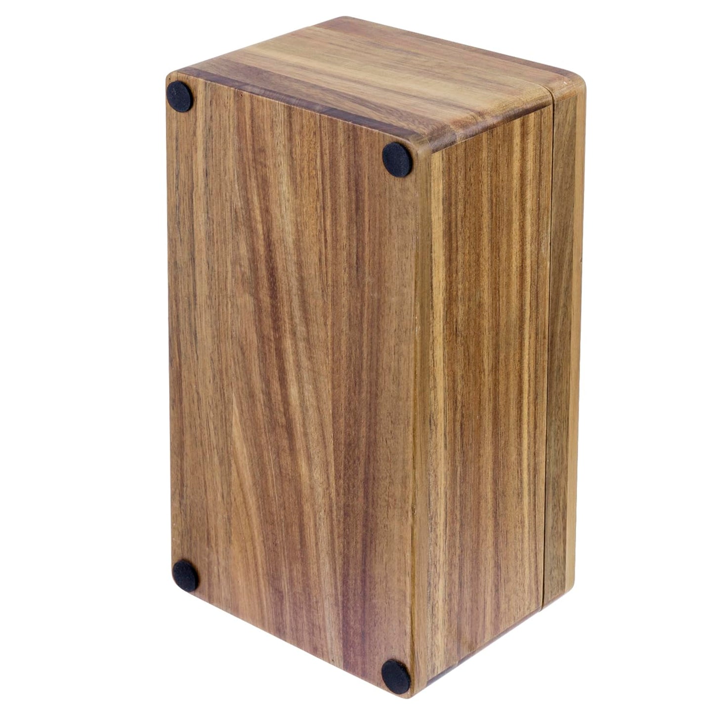 MyGift Premium Acacia Solid Wood Rectangular Tissue Box Holder with Hinged Magnetic Lid, Decorative Bathroom Countertop Facial Tissues Dispenser with Flip Top Cover