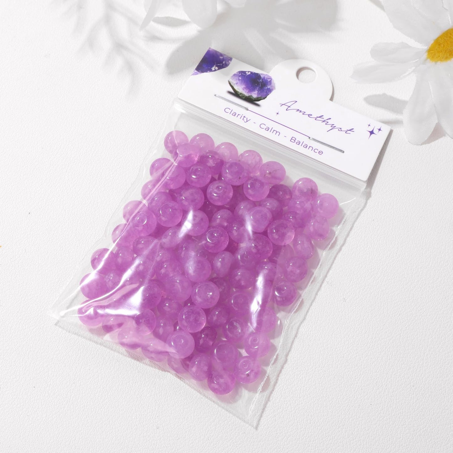 Raicegs 100pcs 5×8mm Rondelle Amethyst Beads Natural Gemstone Beads Abacus Disk Stone Loose Beads for Jewelry Making DIY Bracelets Necklace
