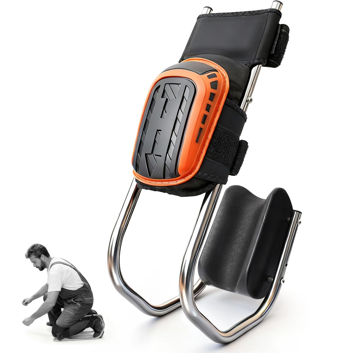 Knee Seat for Work, Kneeler Seat for Gardening Farm Work,Kneeling Pad with Detachable Seat, Ergonomic Kneeler & Kneeling Seat for Construction,Tiling Flooring, Cleaning, Knee and Ankle Support