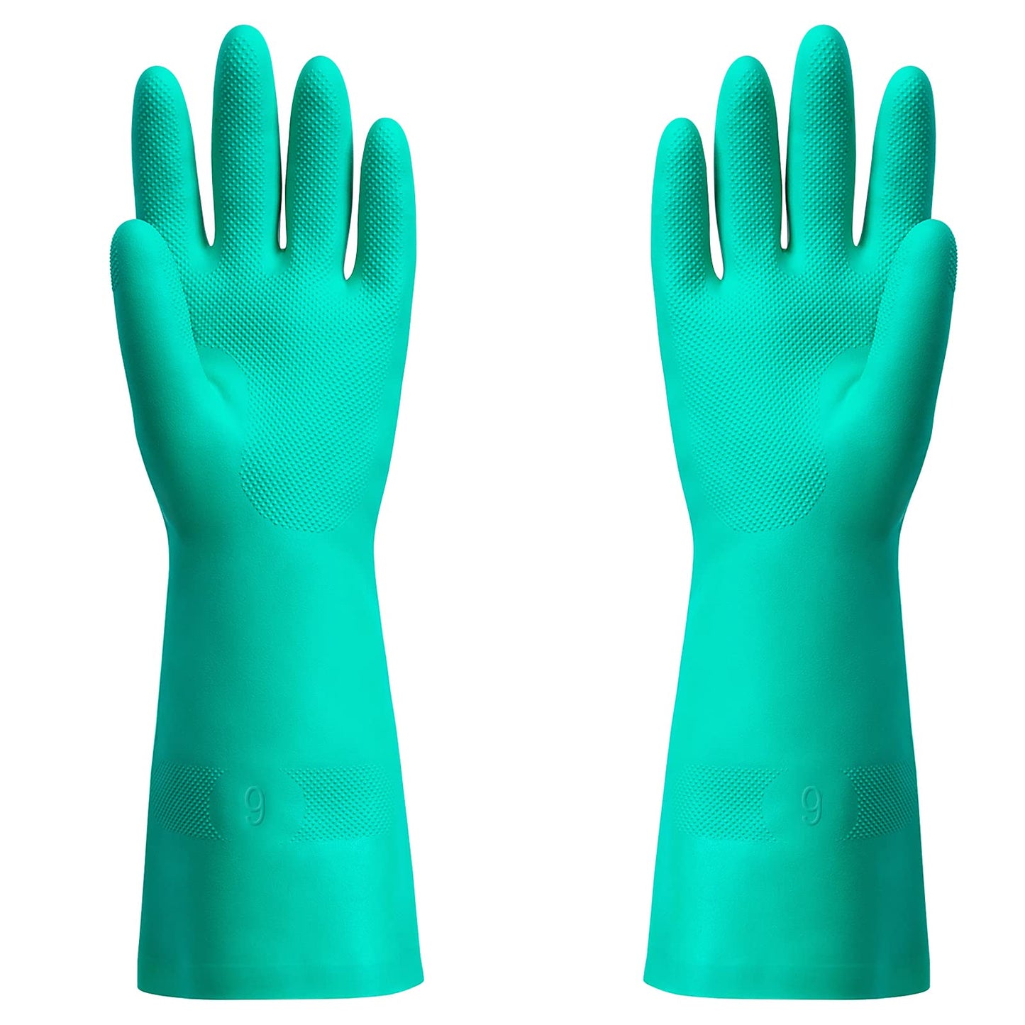 ThxToms Chemical Resistant Nitrile Gloves, Resist Household Acid, Alkali, Solvent and Oil, Latex Rubber Free, 1 Pair Large