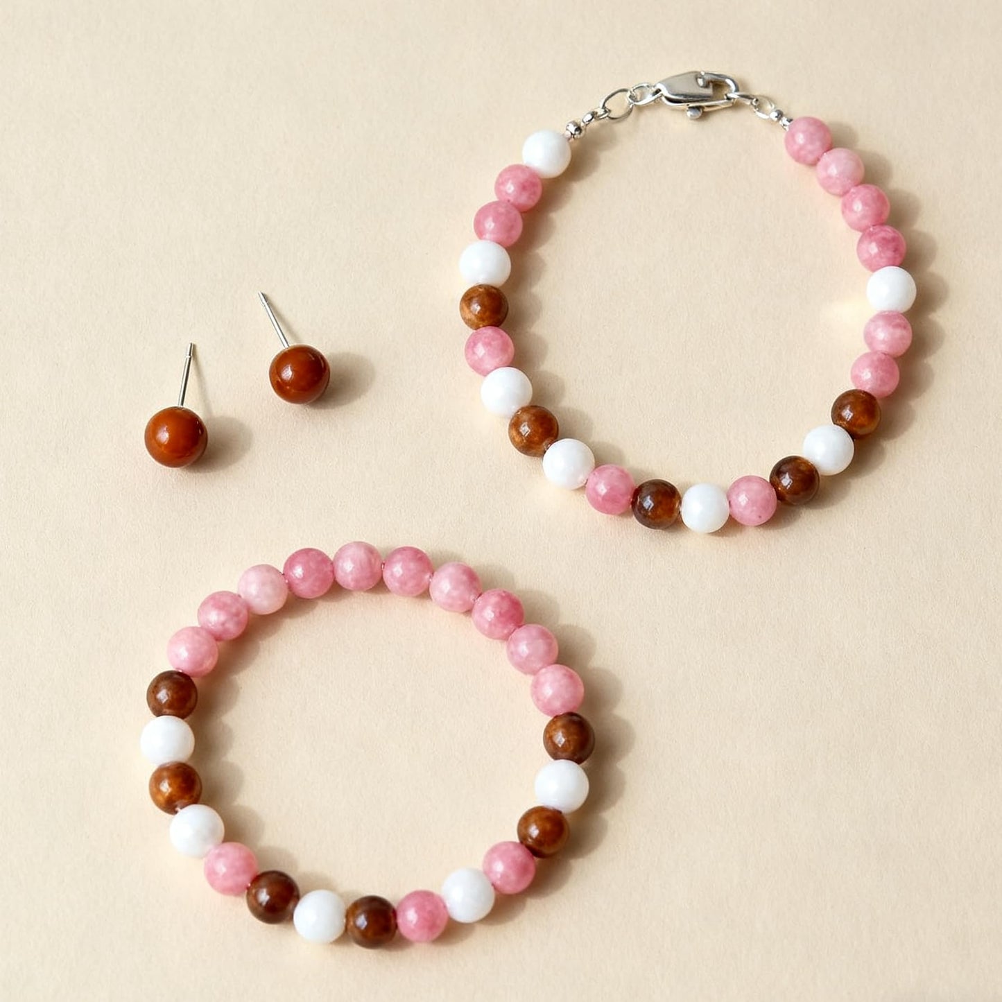 About 60pcs 6mm Natural Stone Beads Fire Cherry Quartz Beads Energy Crystal Power Gemstone for Jewelry Making, DIY Bracelet Necklace