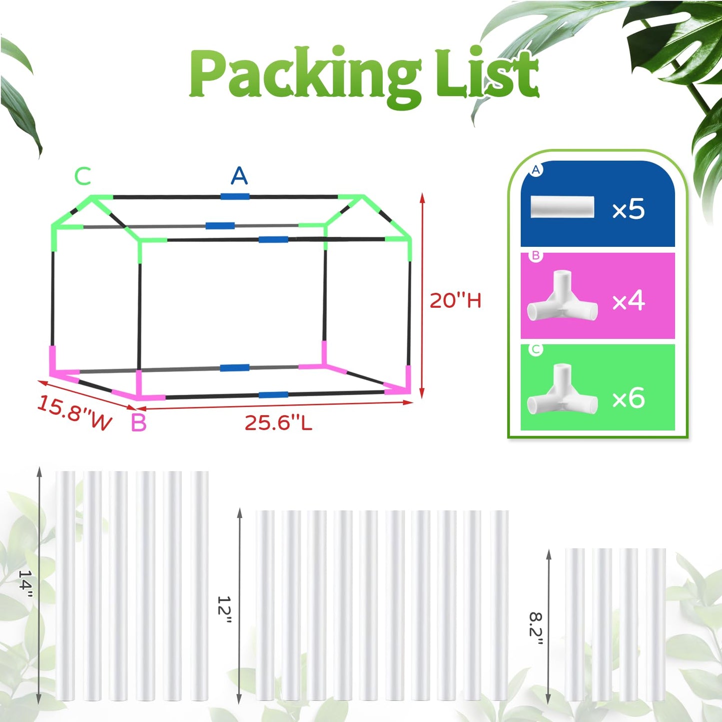 Vercome Indoor Mini Greenhouse with Grow Light, Tabletop Small Greenhouse for Beginners, All-in-One Tiny Plant Nursery Kit with Adjustable LED Light & Timer, Smart Grow Tent for Herbs, Gardening Gift