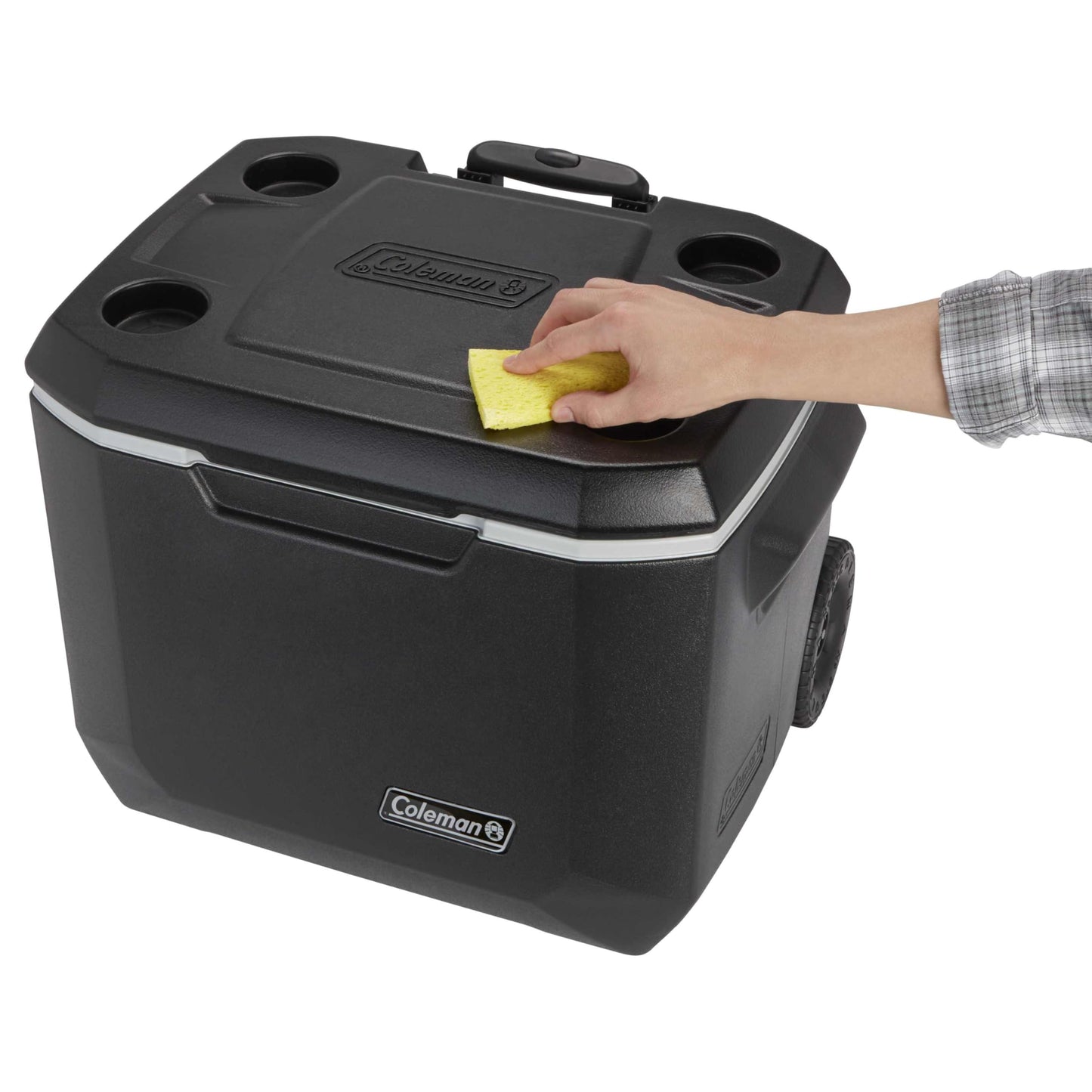 Coleman Xtreme 50qt Rolling Cooler with Wheels, Extra-Walled Insulation Keeps Ice up to 5 Days, Portable Wheeled Hard Chiller