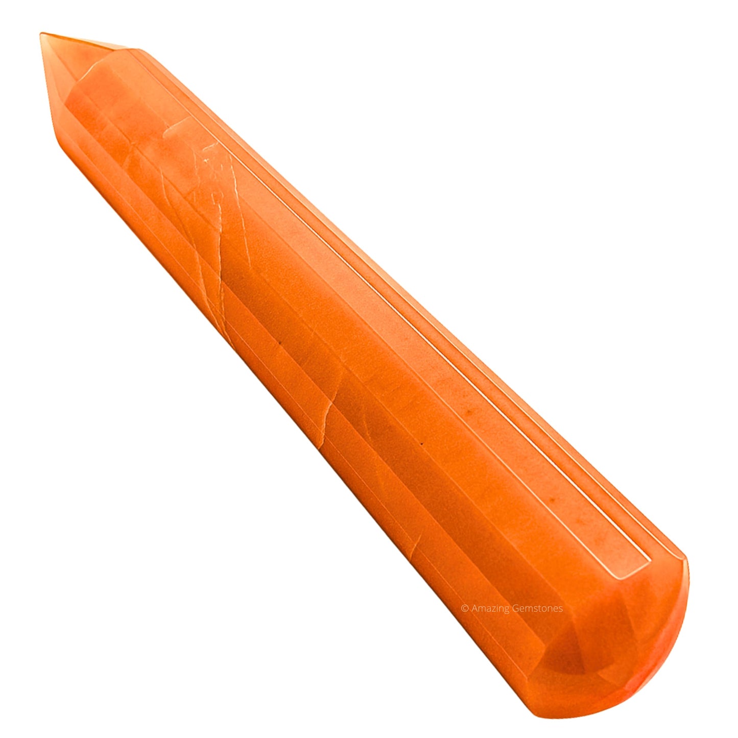 Amazing Gemstone Red Aventurine Crystal Wand Massage Stick - Pelvic Wand Gua Sha for Adults - Crystals and Healing Stones Massage Wands for Adults Gifts (Pointed)