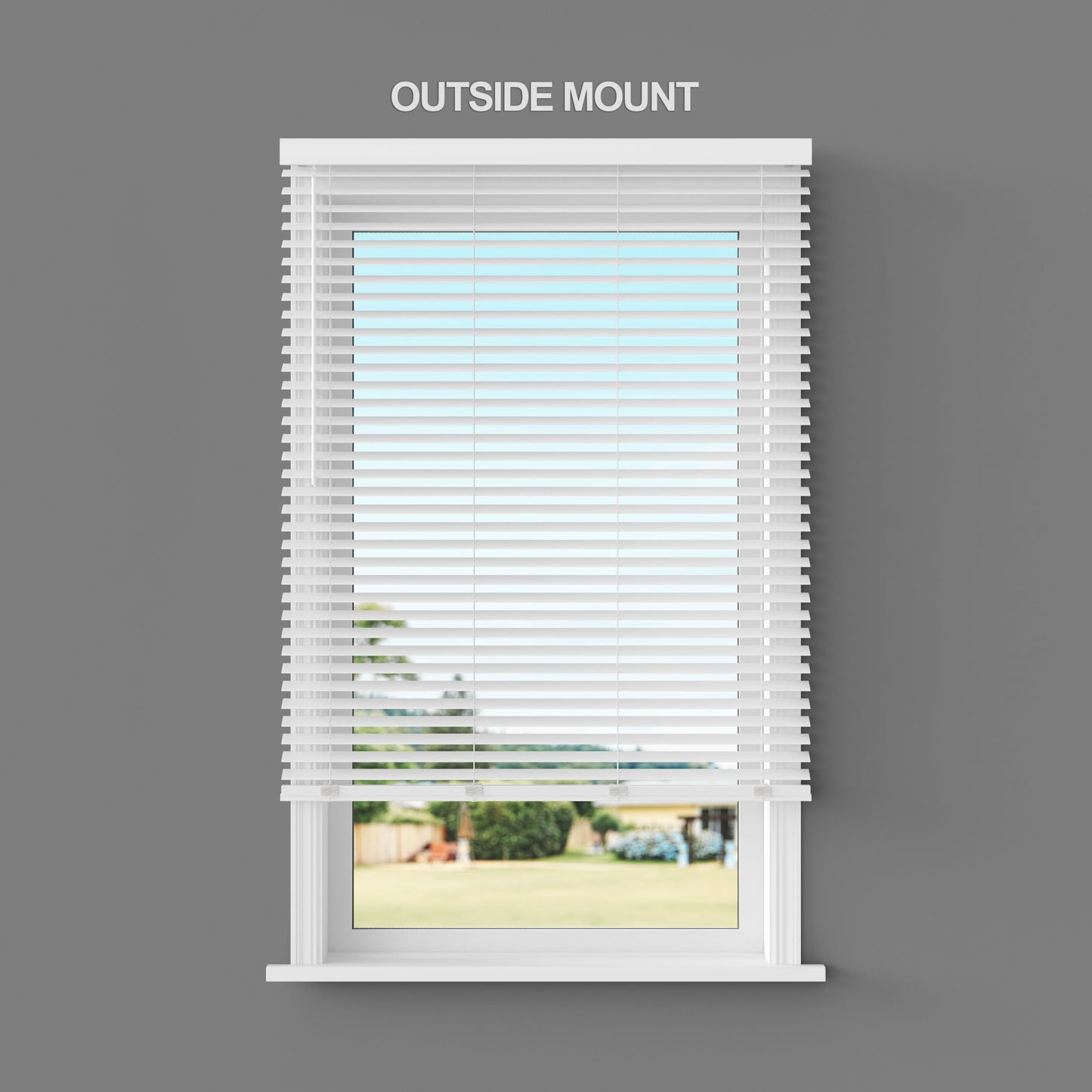 Lumino - 2" Cordless Flat Slat Faux Wood Window Blinds for Home - 22" W x 36" L - White, Faux Wood Blinds for Indoor Windows, Venetian Room Darkening Blinds