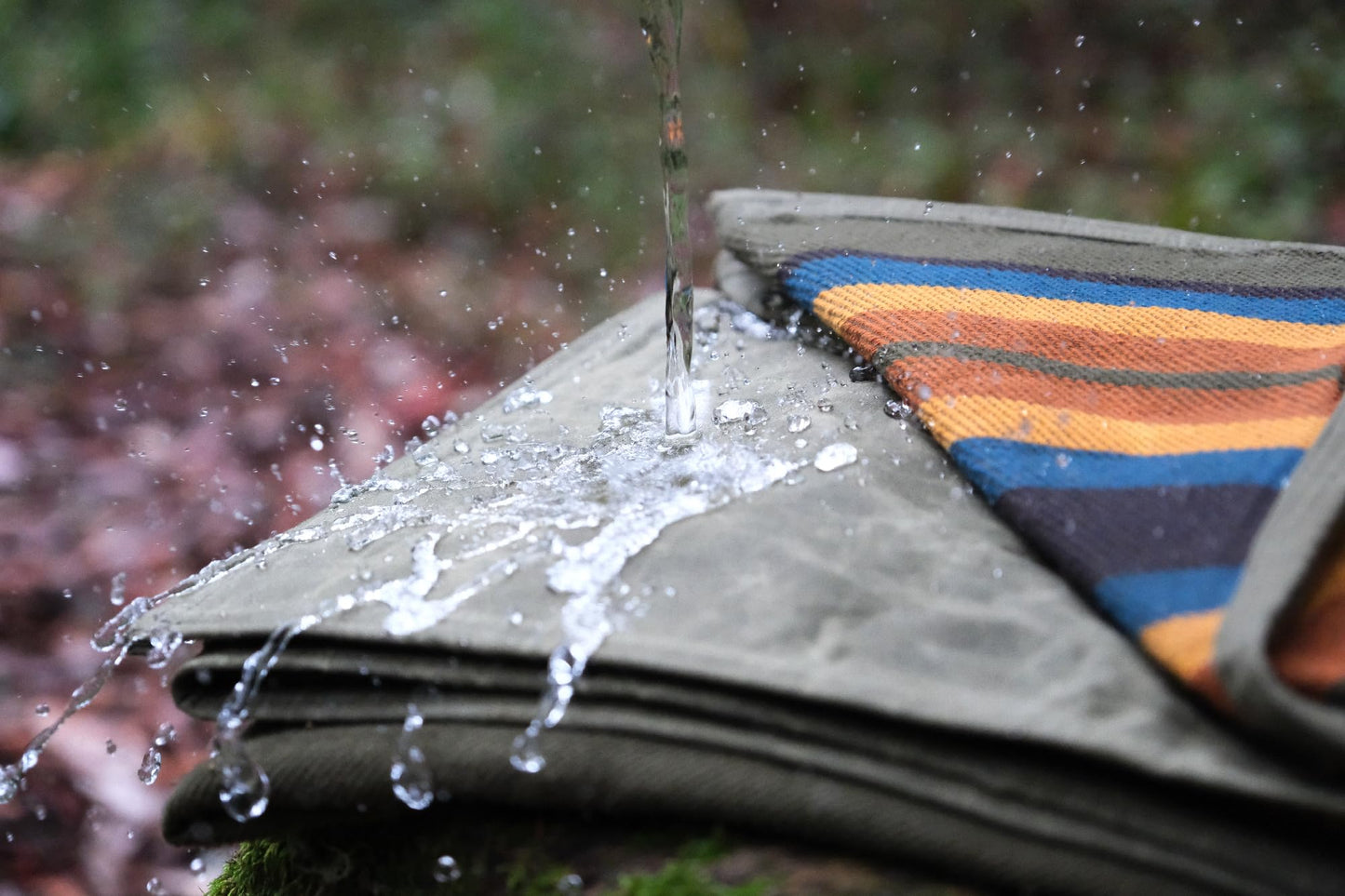 WP West Path Waterproof Outdoor Canvas Camping Blanket - Waxed Canvas Campfire Blanket with Water Repellent Backing - Camp - Bushcraft Tarp (Olive, Regular)