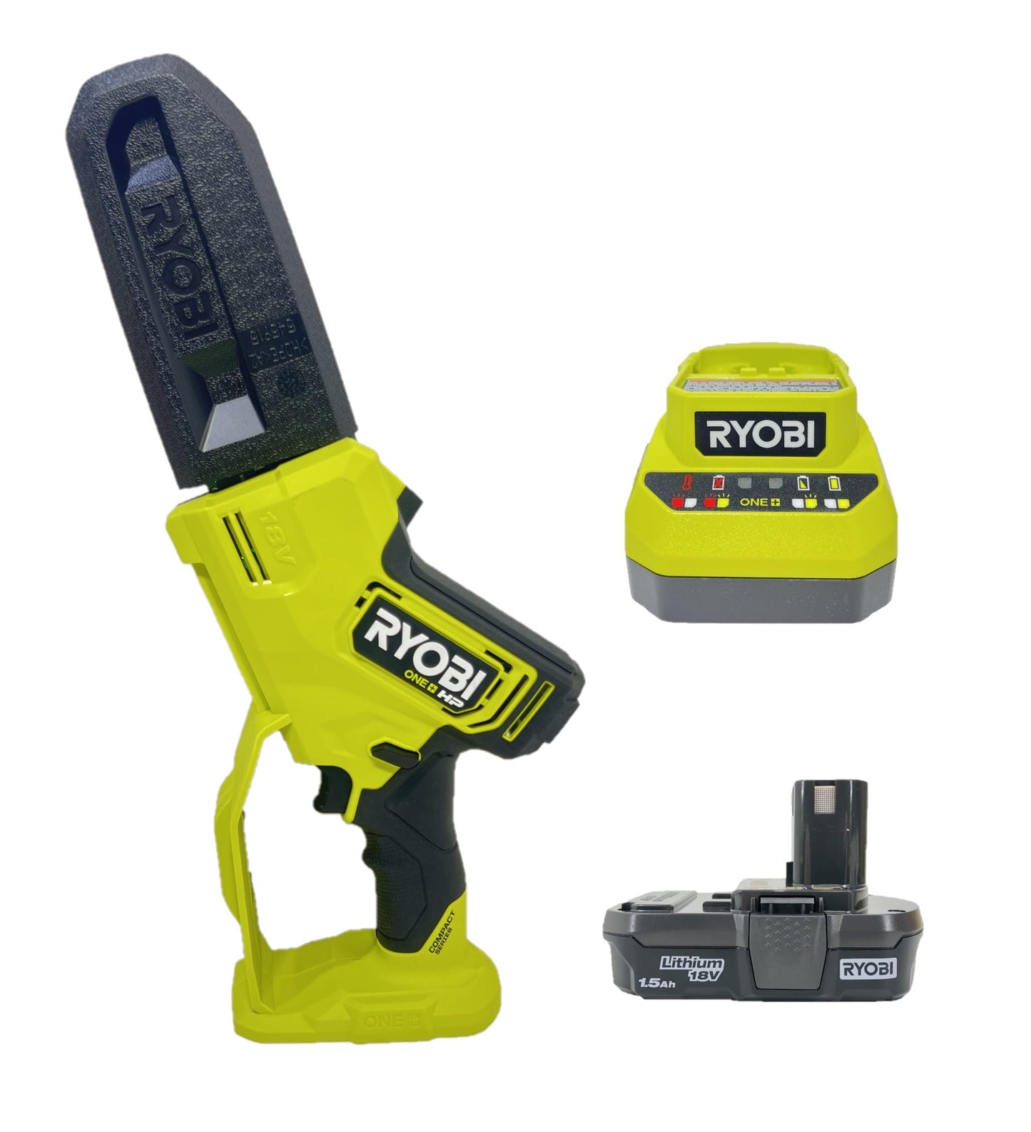 RYOBI ONE+ HP 18V Brushless 6 in. Compact Pruning Mini Chainsaw Kit with Battery and Charger (Bulk Packaged)