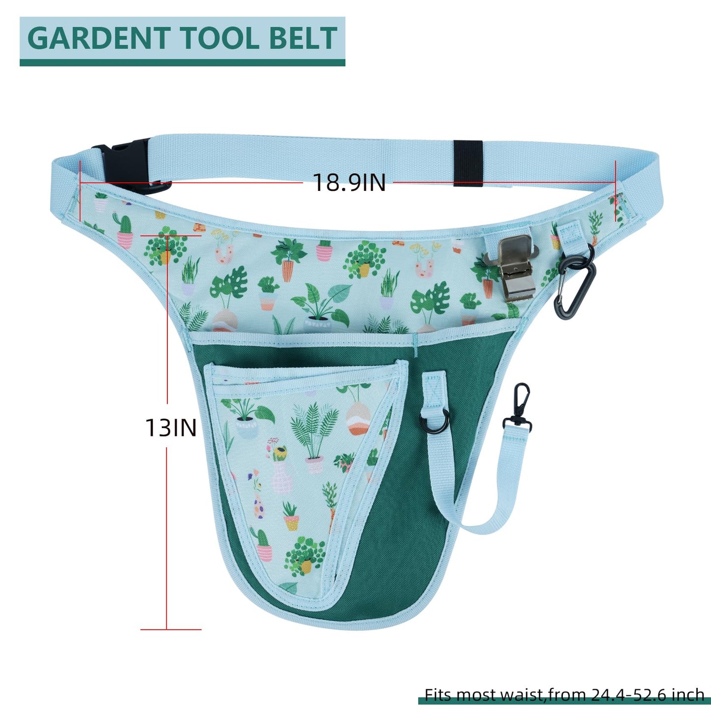 KUNN Garden Tool Pouch Apron with Pockets for Gardening,Florists,Carpenter,Construction