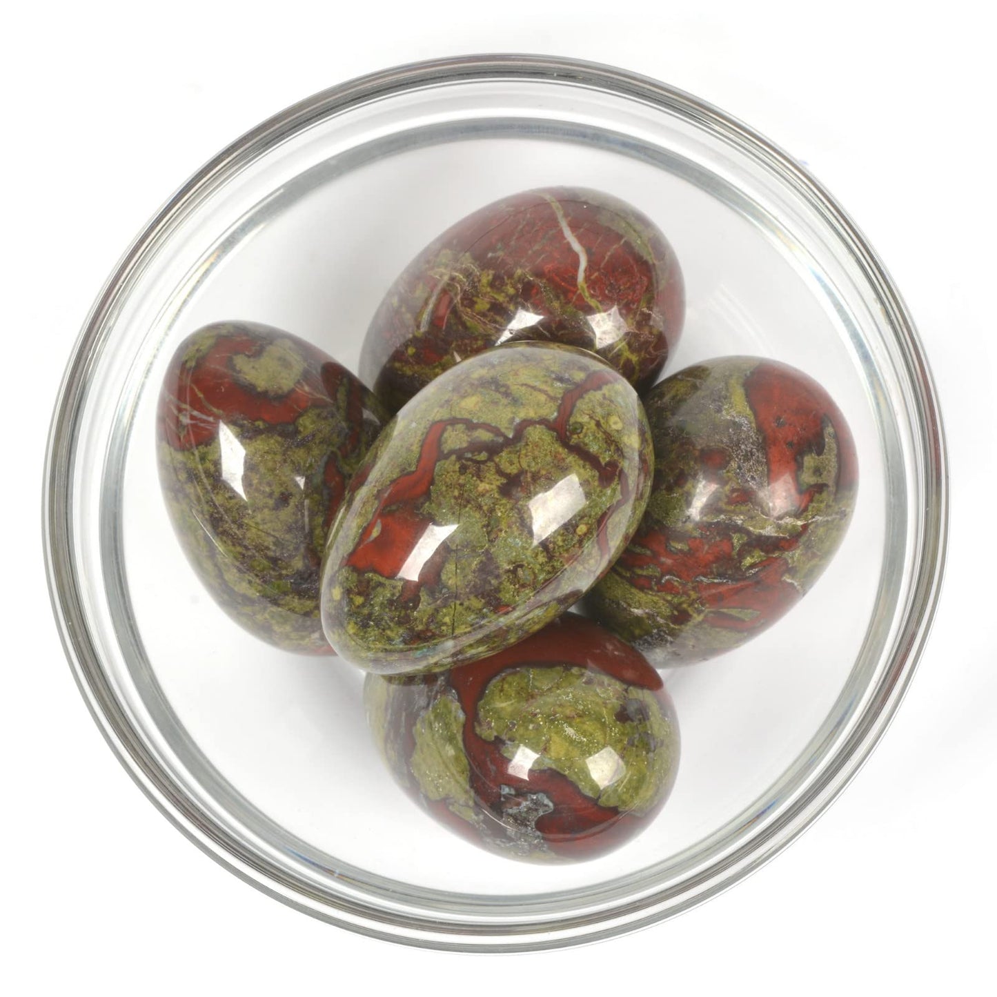 Justinstones Natural Dragon Blood Jasper Gemstone Egg Crystal Healing Chakra Meditation Home Office Decor Stone with Stone Stand