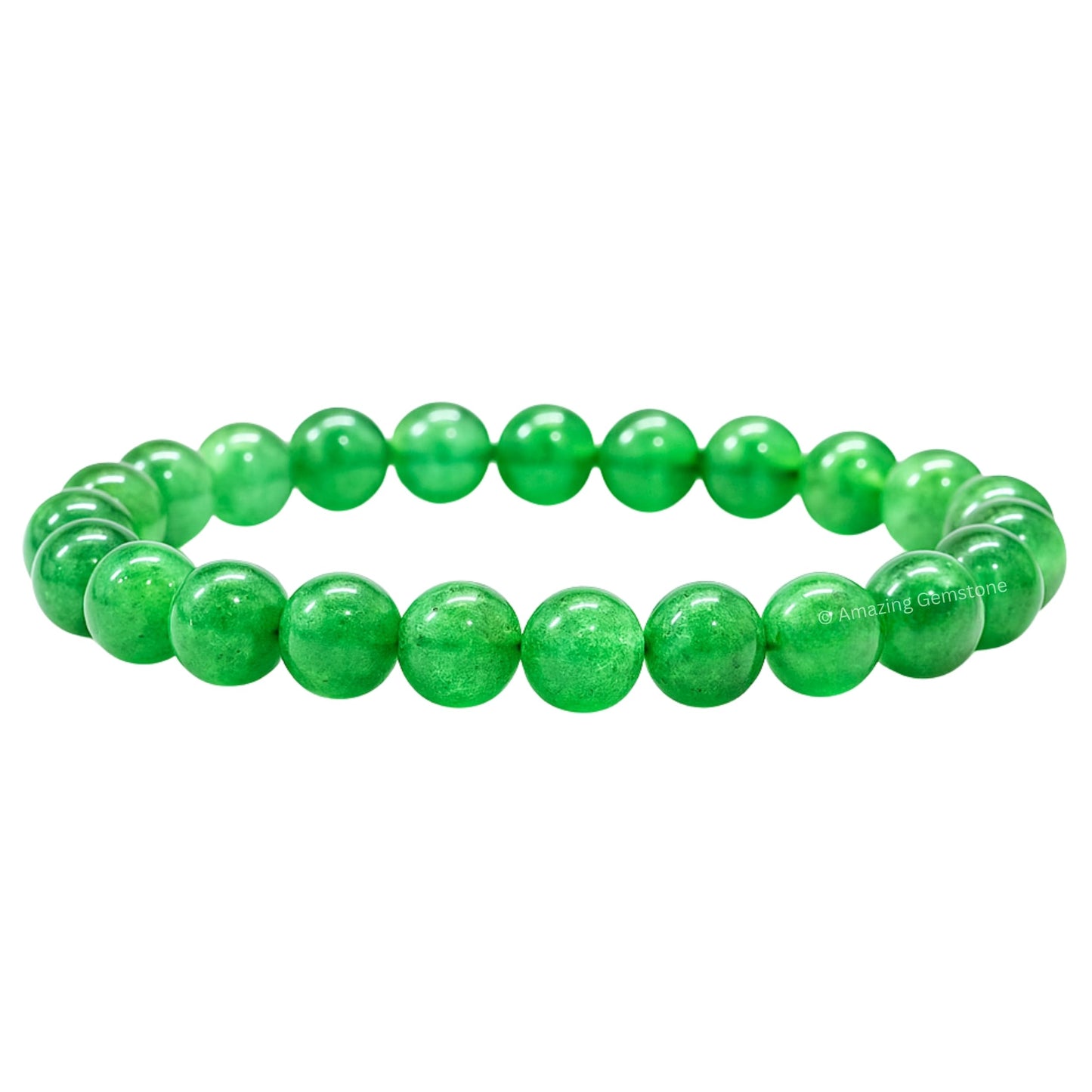 Amazing Gemstone Crystal Bracelet for Women Men's Gifts - Protection Healing Crystal Bracelet - 8mm Gemstone Beaded Stretchable Bracelet Pulseras Para Hombres Mujer Stocking Stuffers Mothers Day Gift (Green Strawberry Quartz)