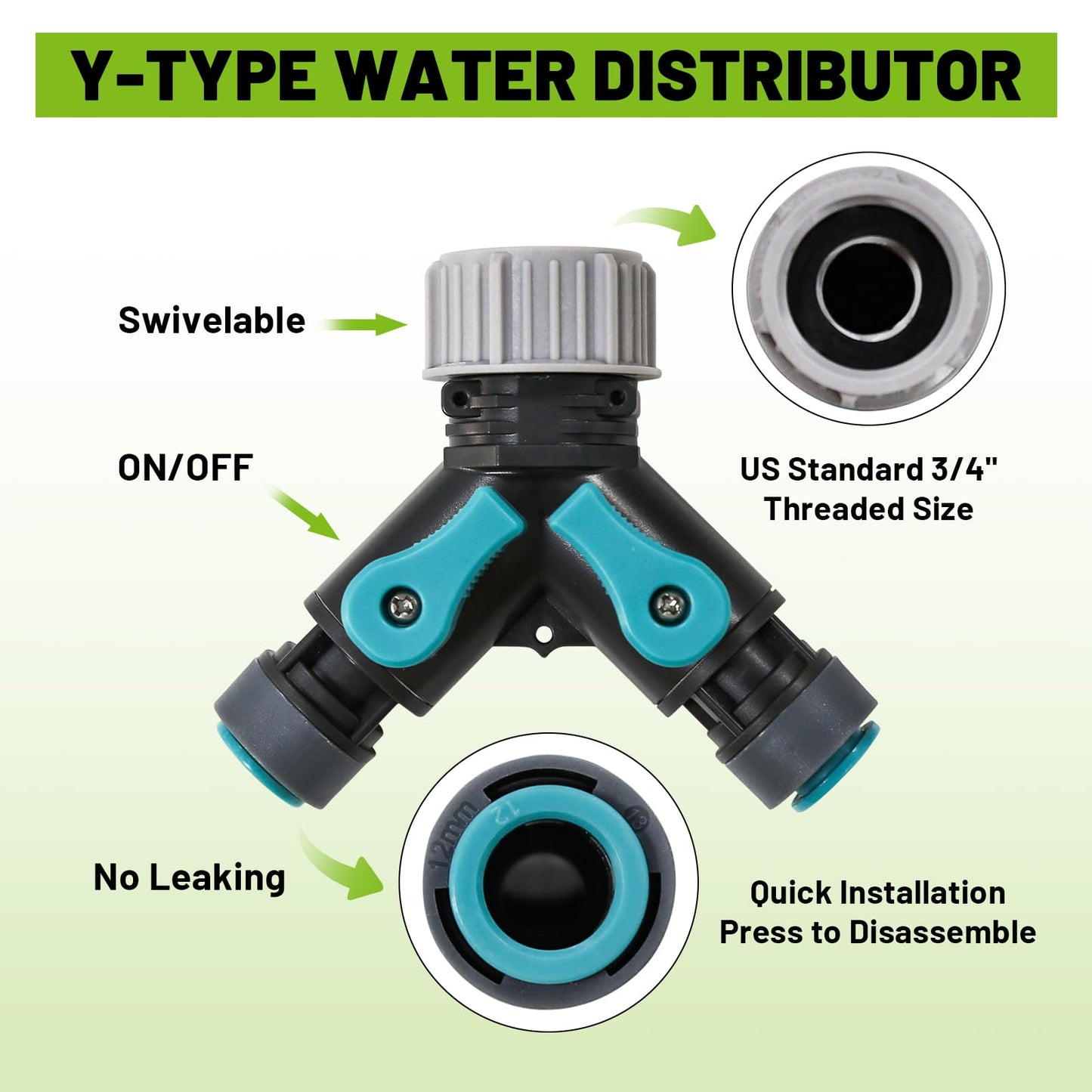 Kekangerly 100FT Drip Irrigation Kit - 28 Adjustable 360° Nozzles & T-Connectors for Garden, Lawn & Plant Watering System