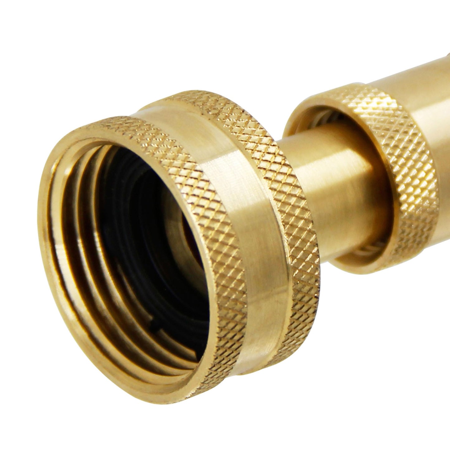 Triumpeek Solid Brass Hose Nozzle, 4 Pack 4"L Heavy Duty Brass Garden Hose Nozzle with 8 Rubber Washers