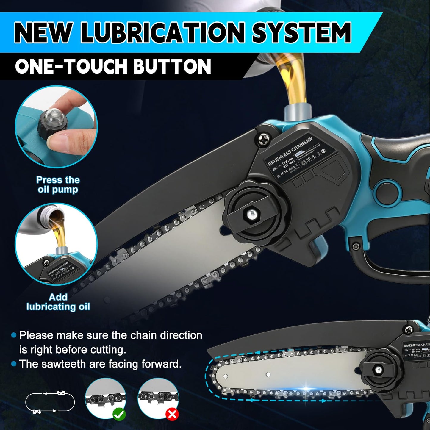 Gpaentsn 4-in-1 Brushless Mini Chainsaw & Electric Pruning Shears Combo Kit with 8.5ft Extension Pole, 6-Inch Cordless Pole Saw, Electric Pruning Shears, 2x 21V Batteries, Tool Set for Tree Trimming