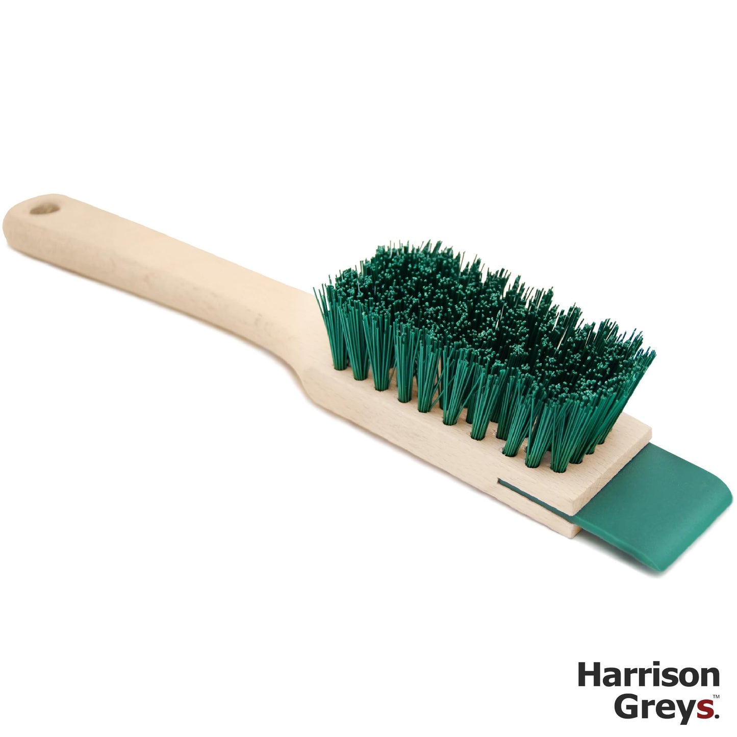 Heavy Duty Scrubbing Brush - Stiff Bristle Scraper, Wooden Handle, Universal Outdoor Cleaning Tool
