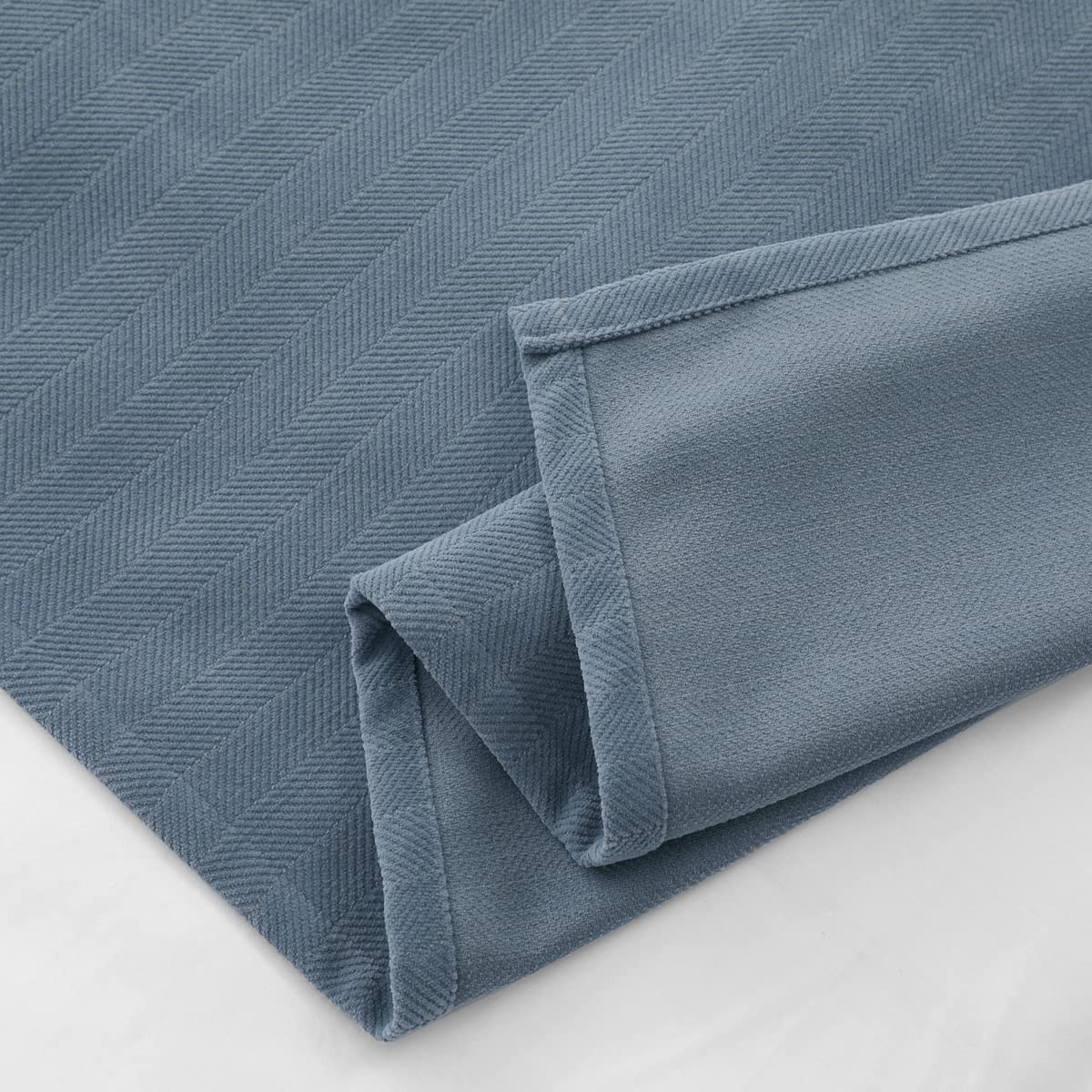 AMBERIS Bed Runner Single Layer Chenille Blue, Modern Style Bed Scarves for Home Hotel Decorations (Pillowcases Sold Separately)