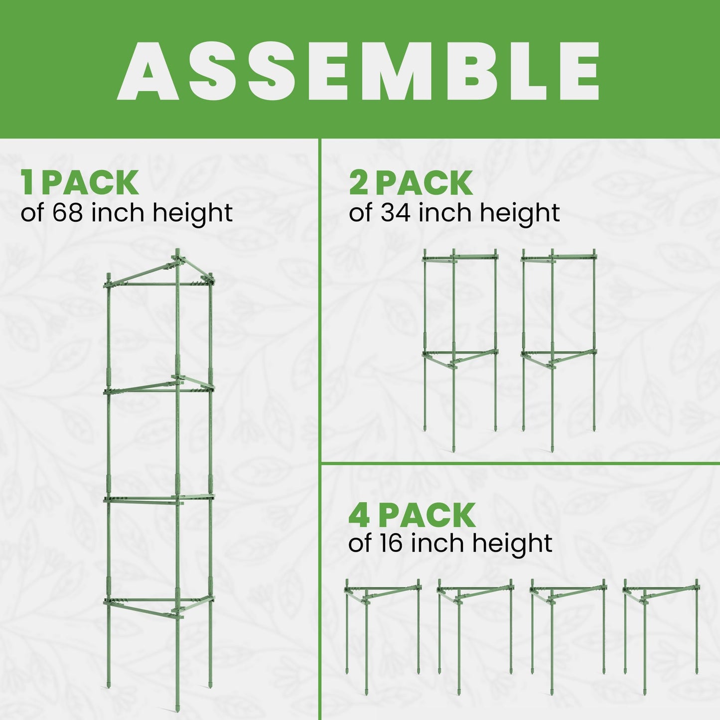 K-Brands Tomato Cage - Tomato Plant Stakes Support Cages, Trellis for Garden & Pots (Tall Upto 68 Inches)