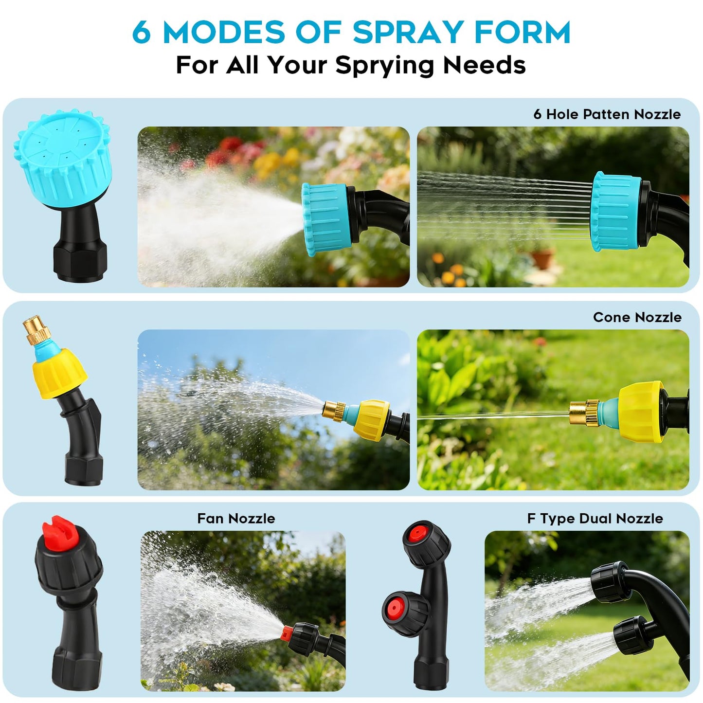 Battery Powered Sprayer 2 Gallon - Pump Sprayer Electric Garden Spray Weed Sprayer with 4 Nozzles Retractable Wand Adjustable Strap for Lawn and Yard Plant Care