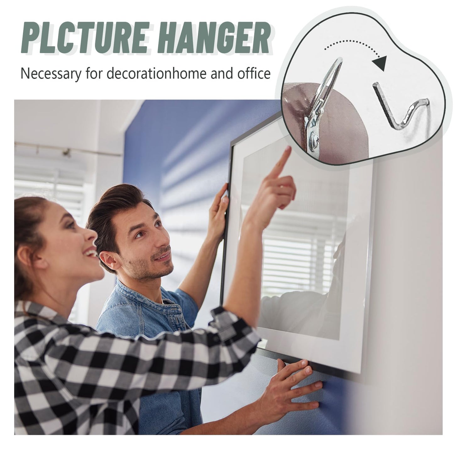 Super Hooks Picture Hanger,Gorilla Hooks - Hang Art, Clock, Shelves, Mirrors, Frames, or Planters for Home and Office Decorations-30pcs