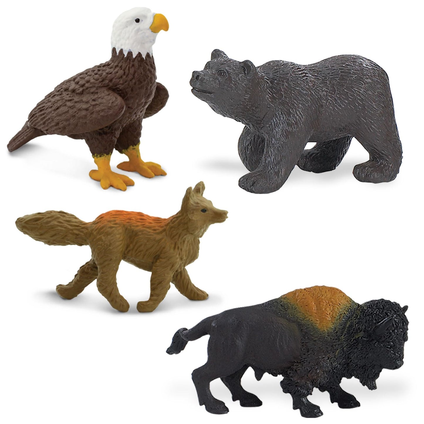 Safari Ltd Nature TOOB - 12 Mini Figurines with Rabbit, Beaver, Doe, Gray Wolf, Fox, Black Bear, Moose, Mountain Lion, Bald Eagle, and More - Educational Toy for Boys, Girls & Kids Ages 3+