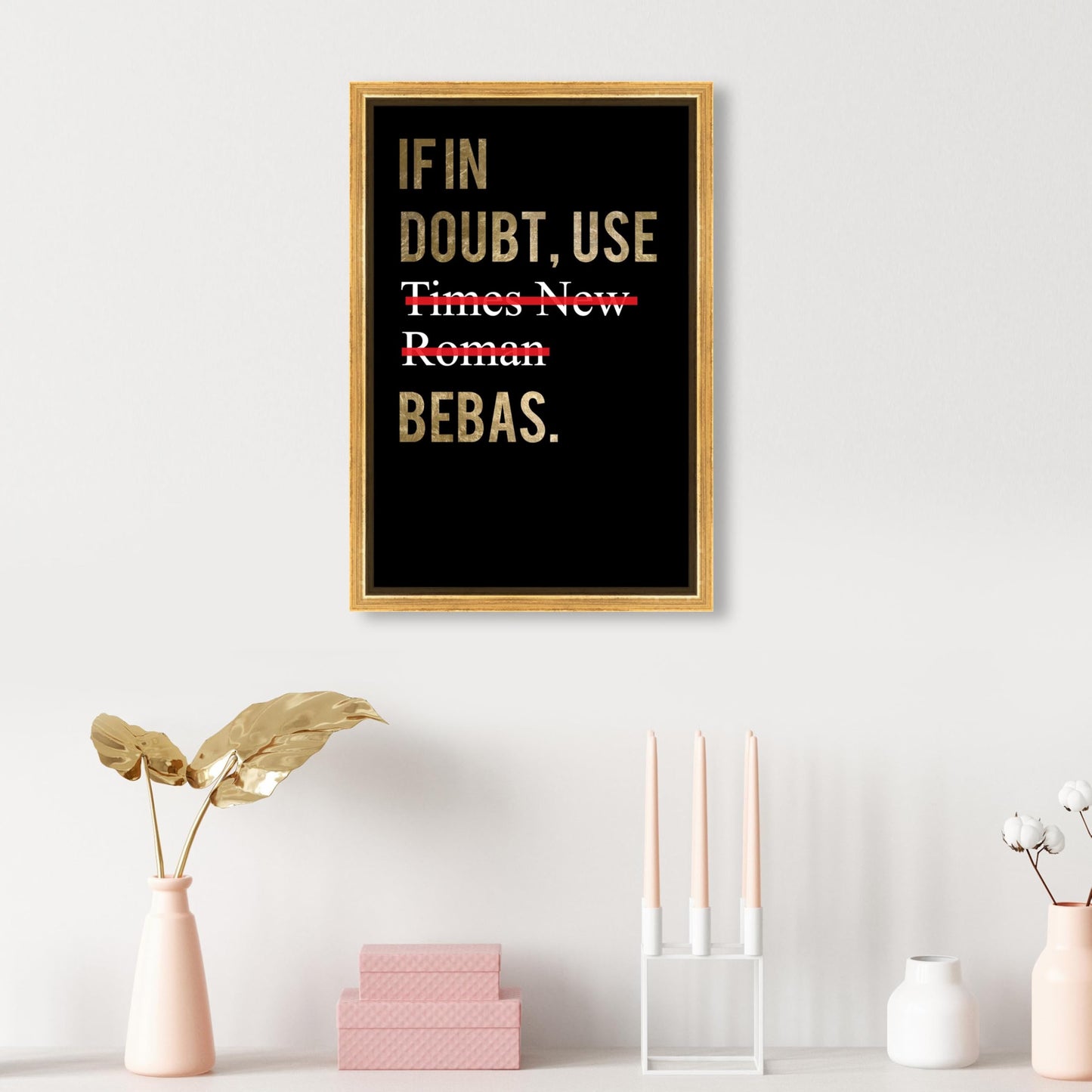 Hatcher and Ethan Typography Wall Art Framed Canvas Prints 'The Proper Way' Quotes and Sayings Home Décor, 10" x 15", Gold, Black