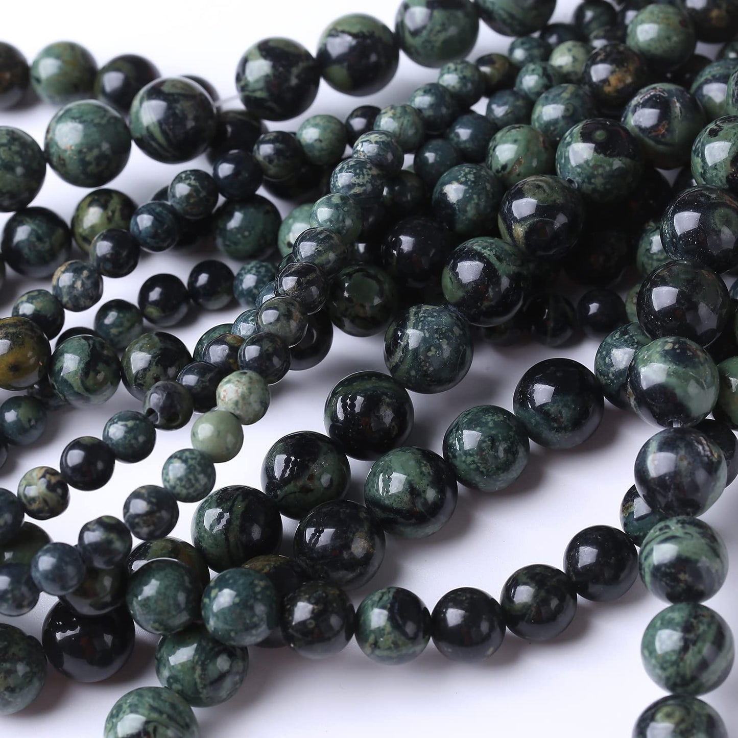 48PCS 8MM Blue Jasper Beads Stone Beads Energy Healing Beads for DIY Jewelry Bracelet Necklace Making for Jewelry Making15Inch