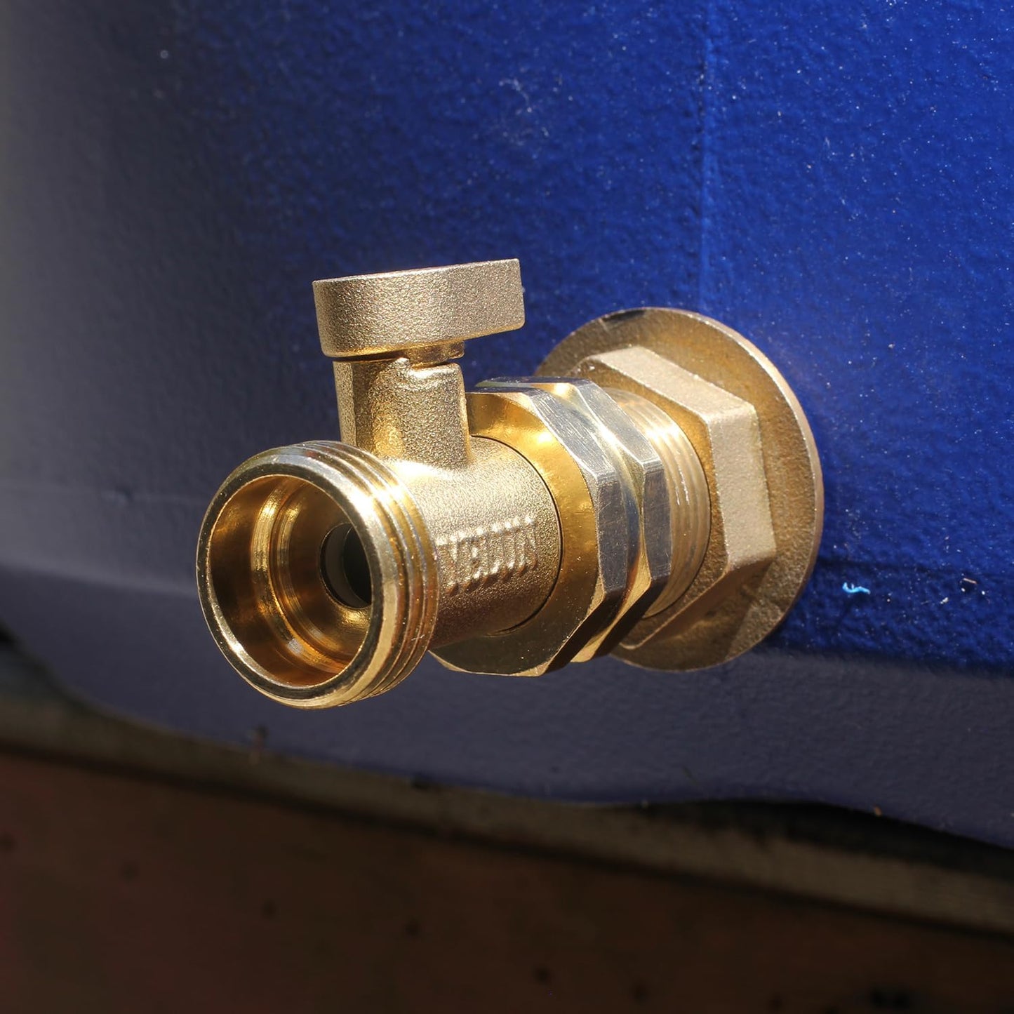 YELUN Garden hose shut off Valve- 3/4”Heavy Duty Brass Shut Off ball Valve Garden Hose Connector 4 Set