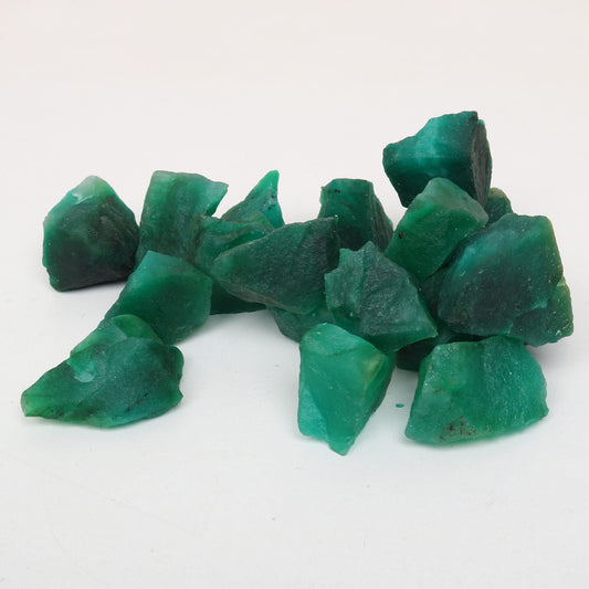 REAL-GEMS Natural Raw Healing Crystals Rough Stones for Tumbling, Cabbing, Polishing, Wire Wrapping, Wicca & Reiki Crystal Healing, Mix Gemstones,7 Chakra (Green Emerald)