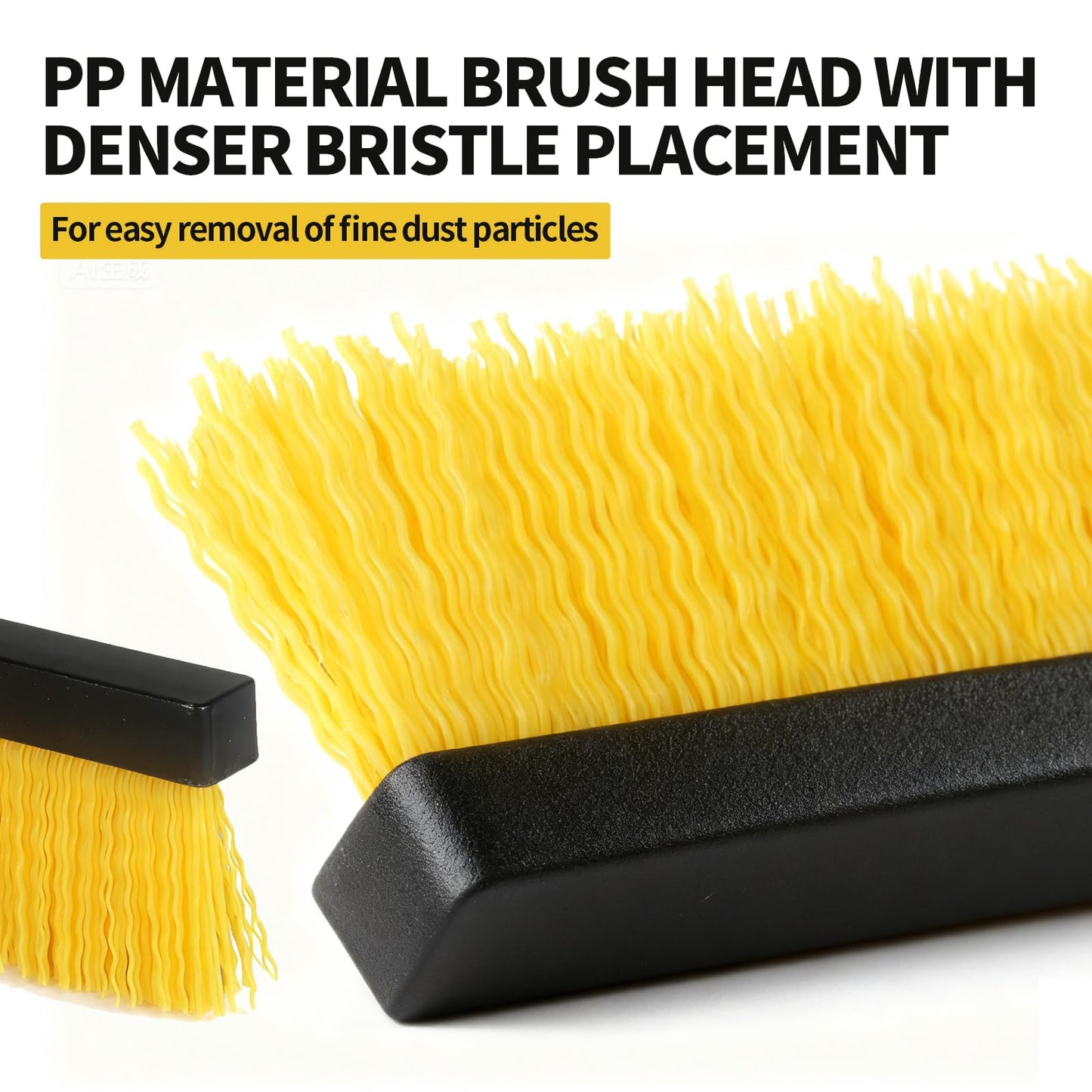 18”Push Broom Brush for Floor Cleaning with 60” Long Handle and Stiff Bristles, Heavy Duty Brush for Shop, Deck, Garage, Concrete,Indoor and Outdoor Broom