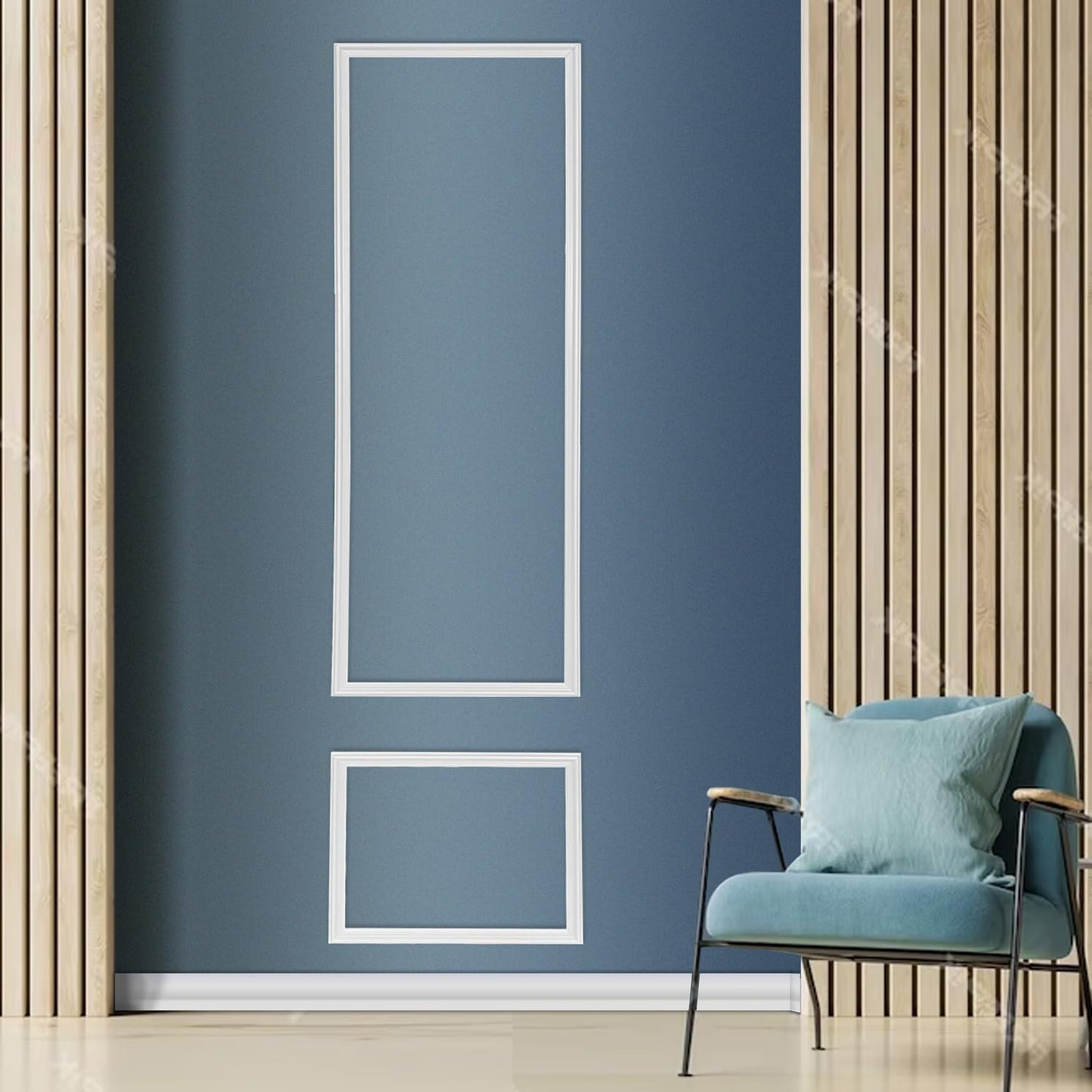 Birdeco Easy Installation Wall molding kit for DIY Lovers, pre-Cut, Ready to Assemble with Glue | 2 Top 2 Bottom Frame