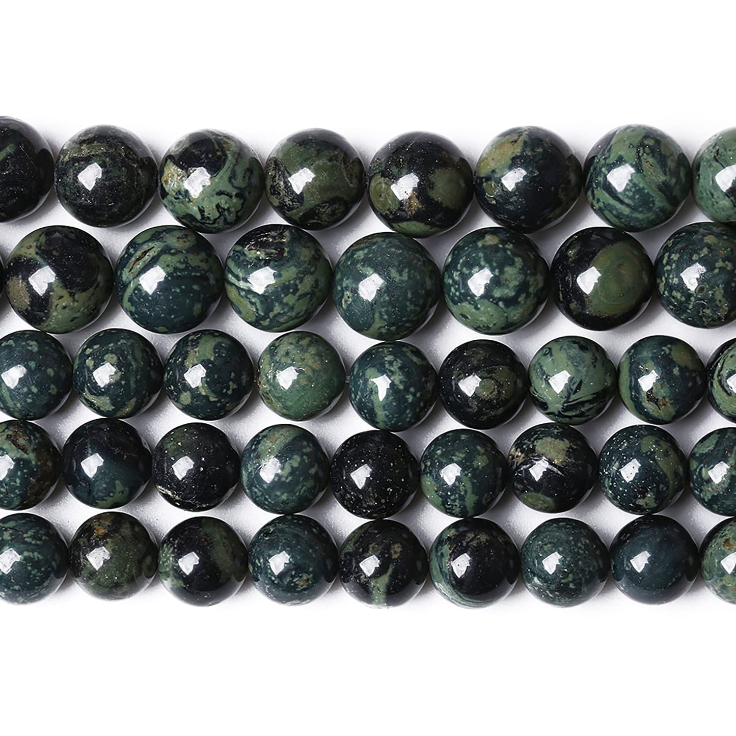10mm 38pcs Natural Kambaba Jasper Beads Round Loose Energy Healing Stone Beads for Jewelry Making DIY Bracelet 15 Inch