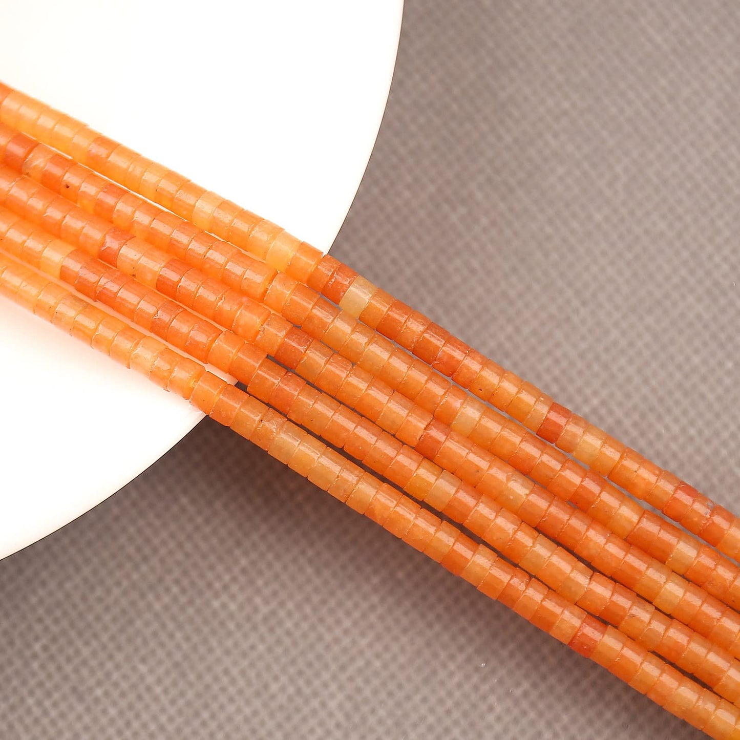 150PCs Natural Red Aventurine Spacer Beads, Loose Semi Precious Flat Round Gemstone Heishi Disc Stone Beads for Beading Jewelry Making 4mm*2mm 38cm