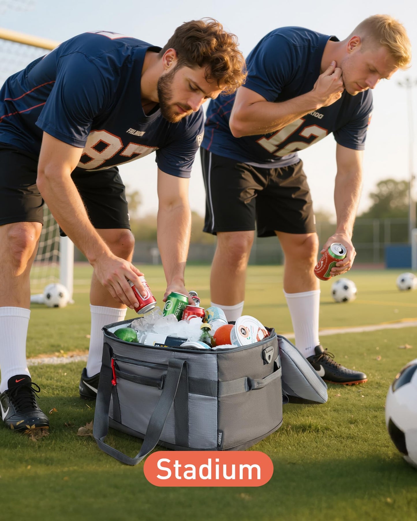 TOURIT Soft Sided Cooler Bag Insulated 48/60 Cans, Large Collapsible & Leakproof Ice Chest for Picnic, Beach, Camping, Travel