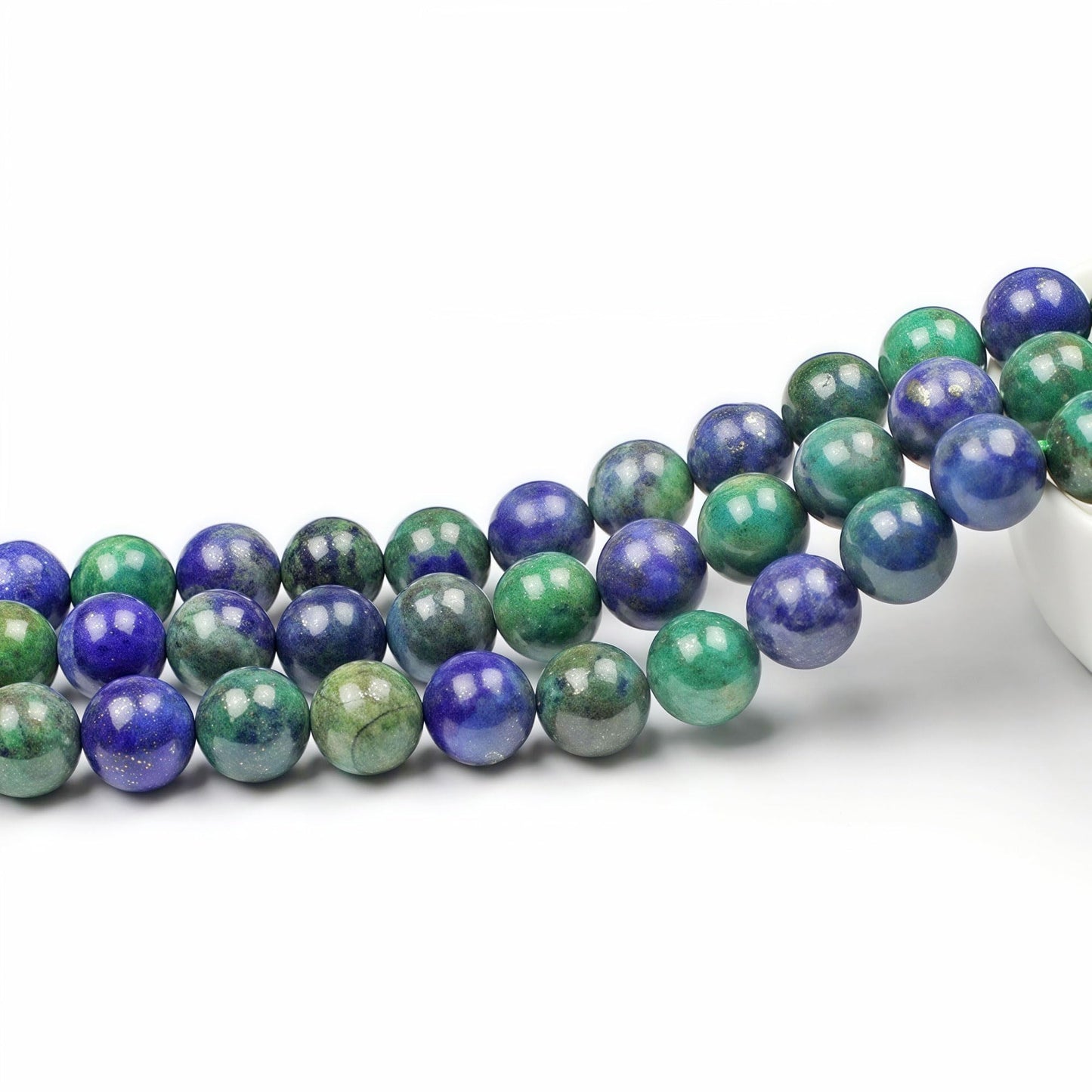 MJDCB 5A Natural Phoenix Lapis Lazuli Round Loose Beads for Jewelry Making DIY Bracelet Necklace 15'' (6mm)