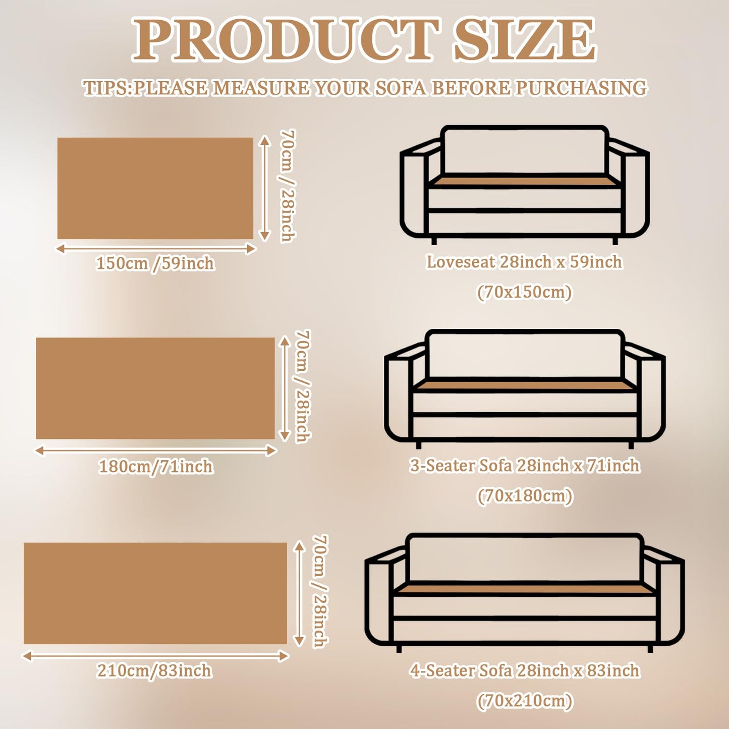 BPJKNIT Couch Covers for Sofa Brown Non Slip Dog Couch Cover,27.6" x 59.1" Washable Plush Sofa Covers for Dogs, Fuzzy Pet Couch Covers for 3 Cushion Couch, Soft Couch Protector for Any Sofa.