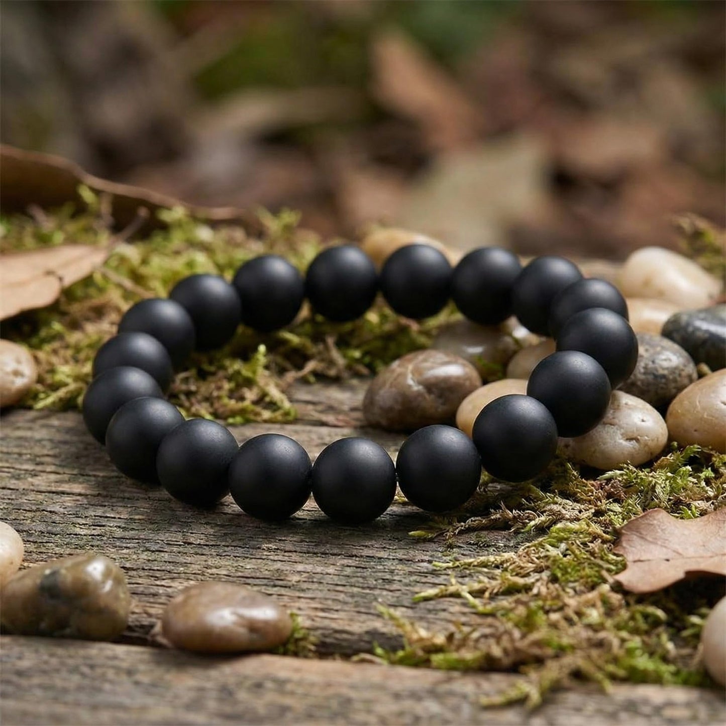 Yochus 45pcs Black Matte Onyx Agates Beads，8mm Healing Power Natural Stone Round Loose Beads for Jewelry Making Earring Necklace DIY Crafts