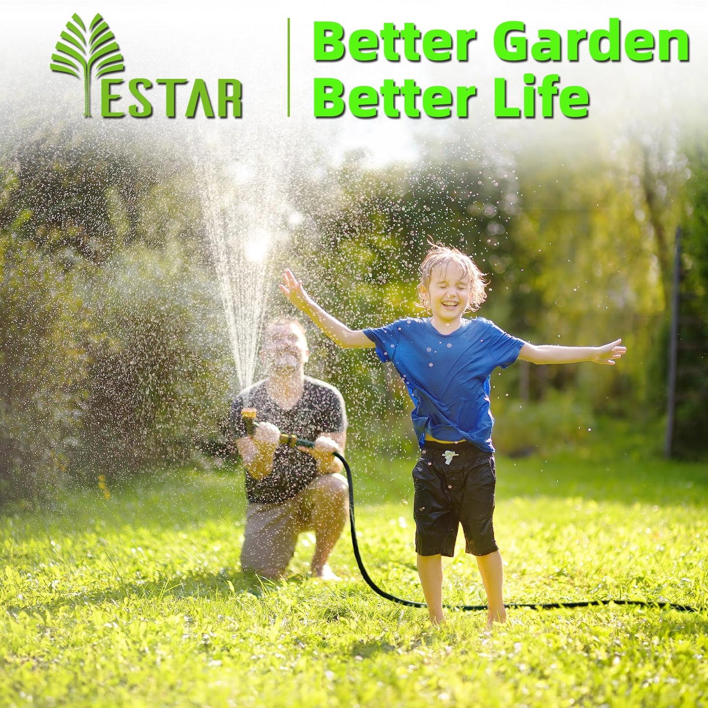 Retractable Garden Hose Reel 1/2 in x100 ft, Heavy Duty Wall Mounted Hose Reel with 10- Function Sprayer Nozzle, Any Length Lock/Automatic Slow Return System,180° Swivel Bracket