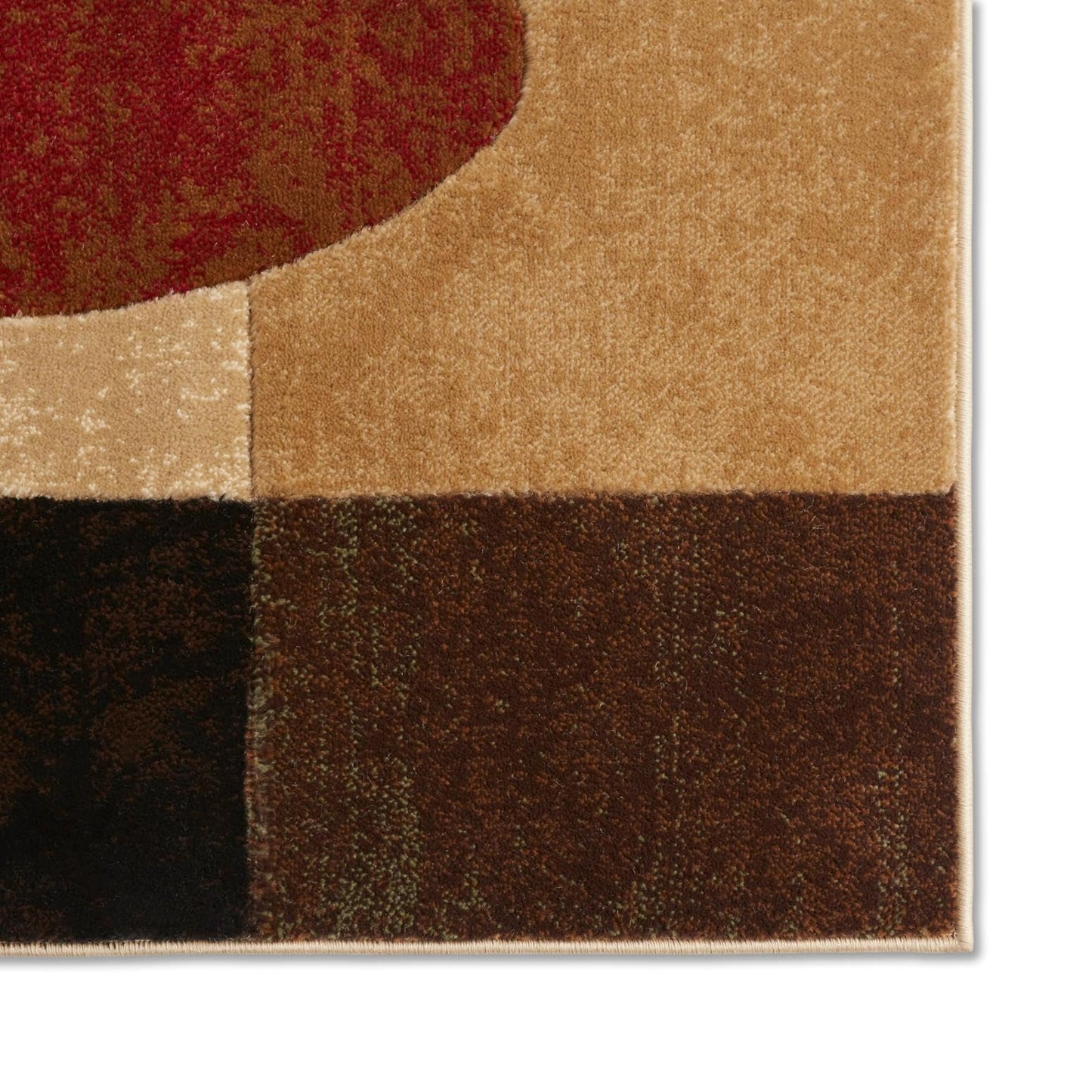 Home Dynamix Tribeca Jasmine Modern Area Rug, Abstract Brown/Green 6'7"x9'10"