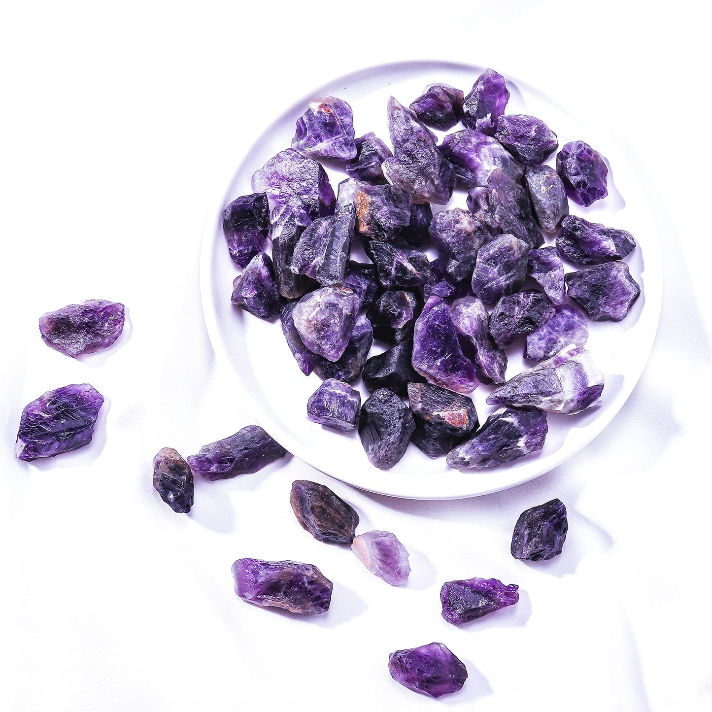 Apengshi Amethyst Healing Crystal Rough Stone 0.97lb（440g） Natural Crystal Raw Chakra Stone Meditation Reiki Collection