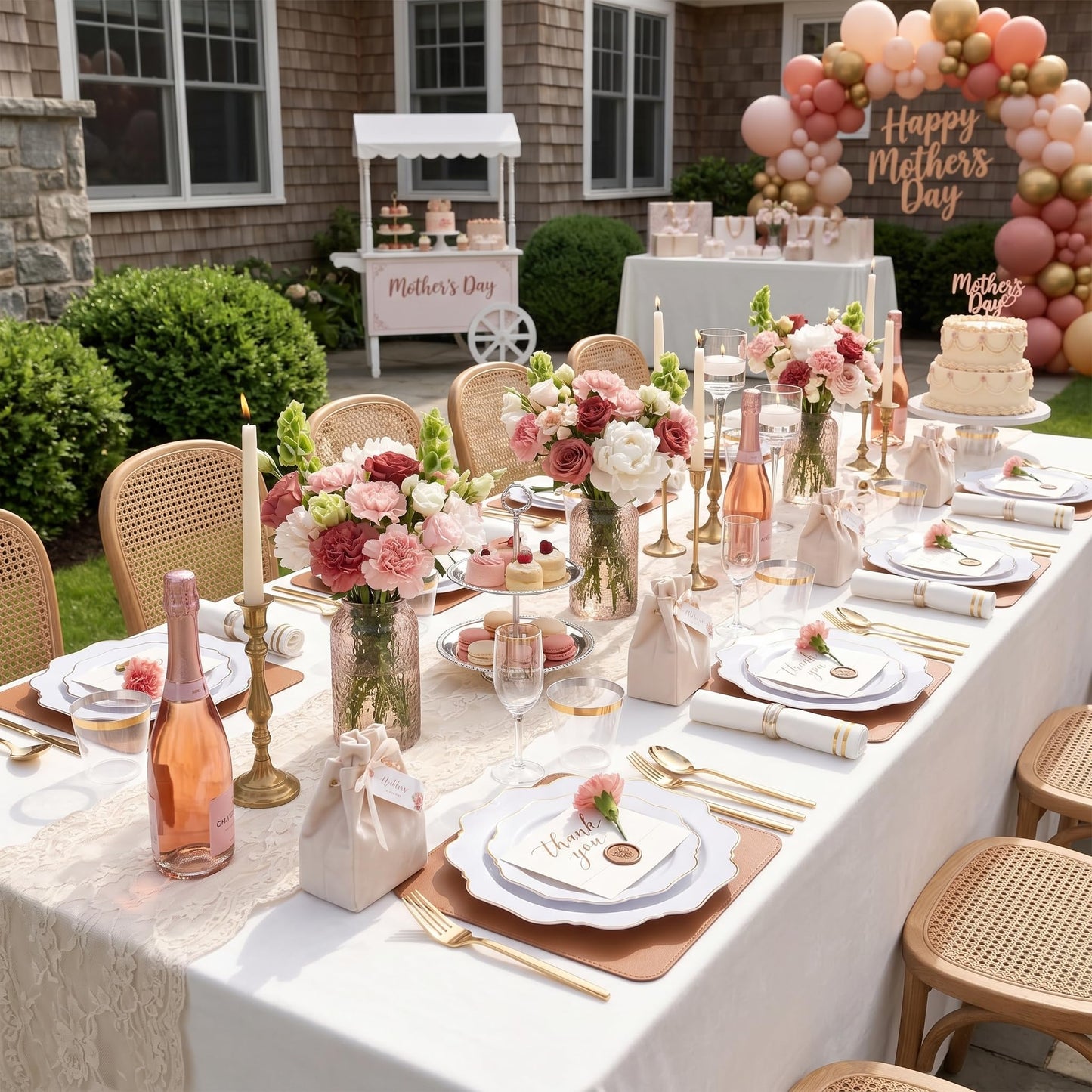 WDF 175Pcs Gold Plates Disposable - White and Gold Plastic Plates 25guest Plastic Dinnerware Ideal for Party/Wedding/First Communion/Spring/Mother's Day