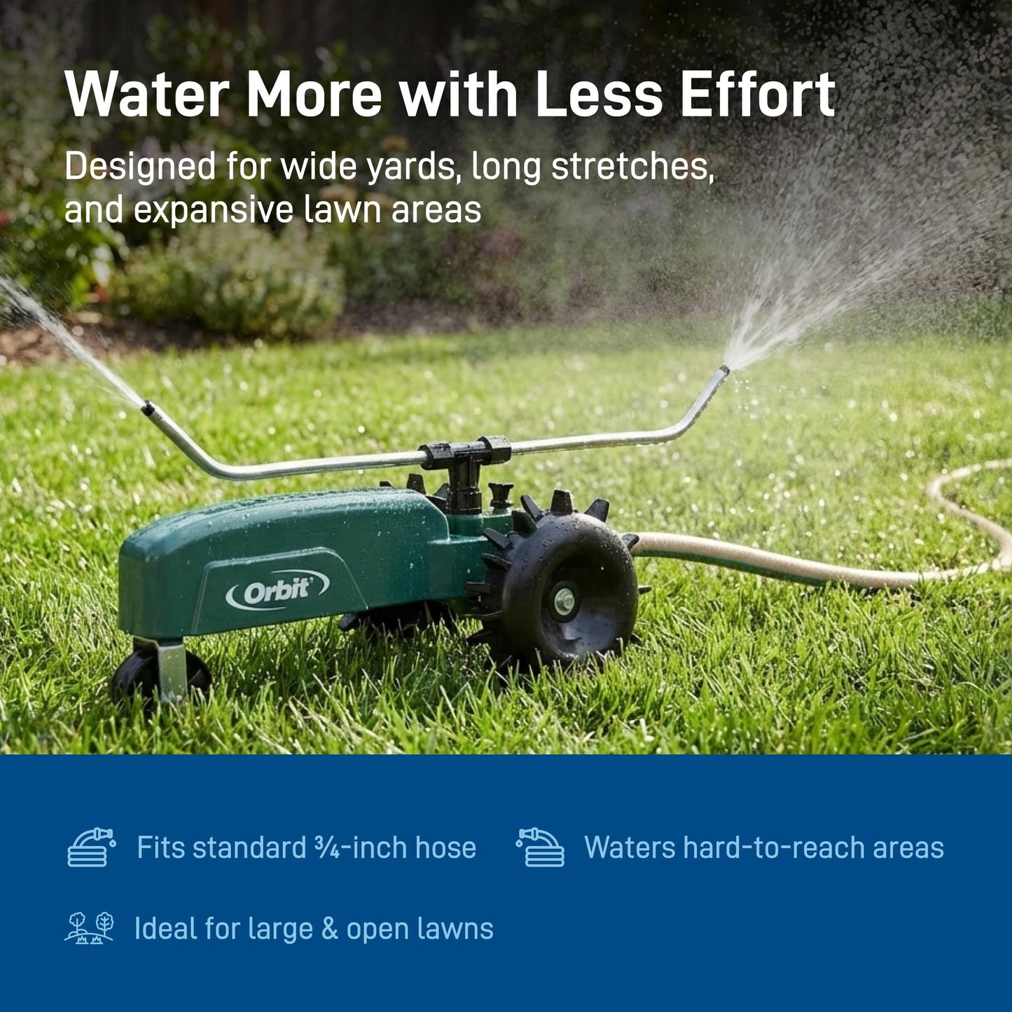 Orbit 58322 Traveling Tractor Water Sprinkler