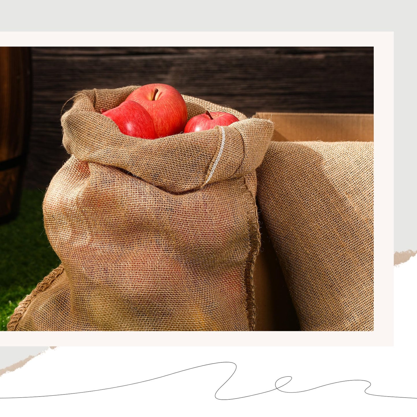 Windyun 12 Pack Potato Sack Race Bags Burlap Bags with Drawstring Natural Jute Reusable Root Vegetable Storage Gunny Sack for Food Strong Race for Birthday Party Game (18 x 11 Inch)