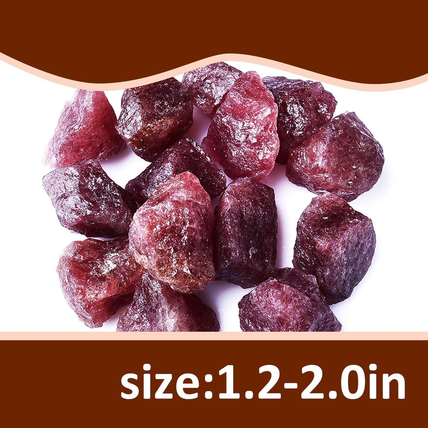 Raw Crystals, Large 1.2-2.0" Healing Crystal Natural Rough Stones for Intuition,Chakra,Meditation,Decoration,Polishing,Energy Work (Redquartz, 3.5oz-1.2-2.0"raw Crystals)
