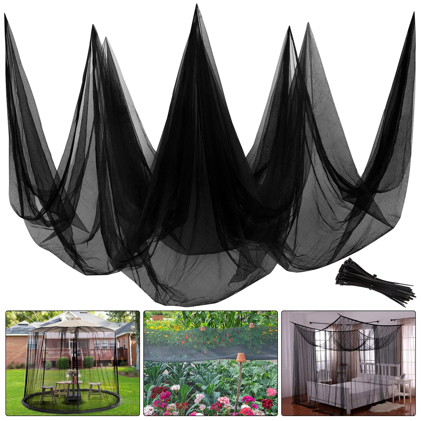 39 x 10 Ft Mosquito Netting, Garden Bird Netting for Patio, Insect Mosquito Net for Plant Protection Breathable Mesh Garden Plant Covers Protect Vegetables Fruits from Birds Bugs