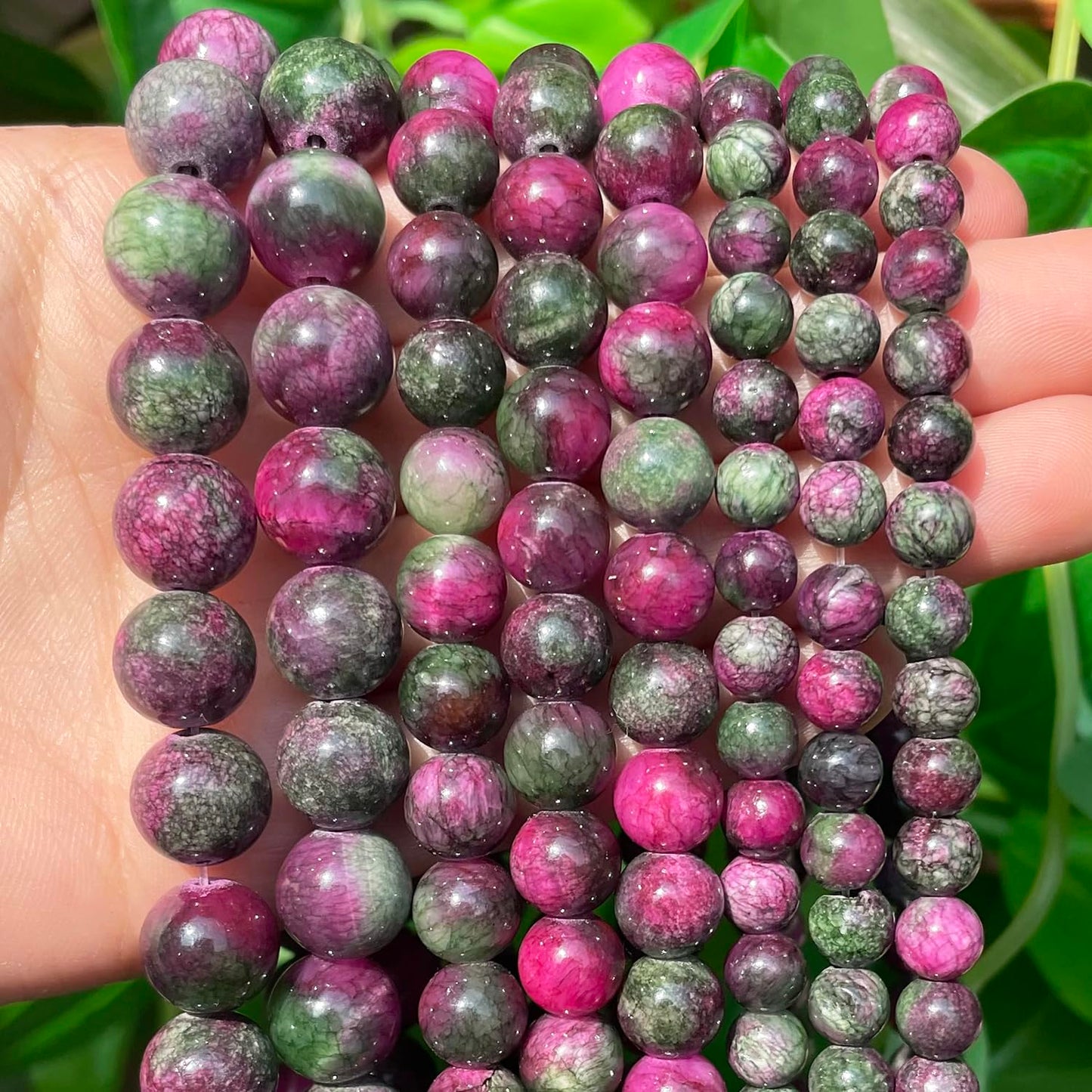 Yochus 60pcs 6mm Mixed Persian Jade Energy Healing Round Bulk Gemstone Beads for Jewelry Making Bracelet Necklace Earring DIY