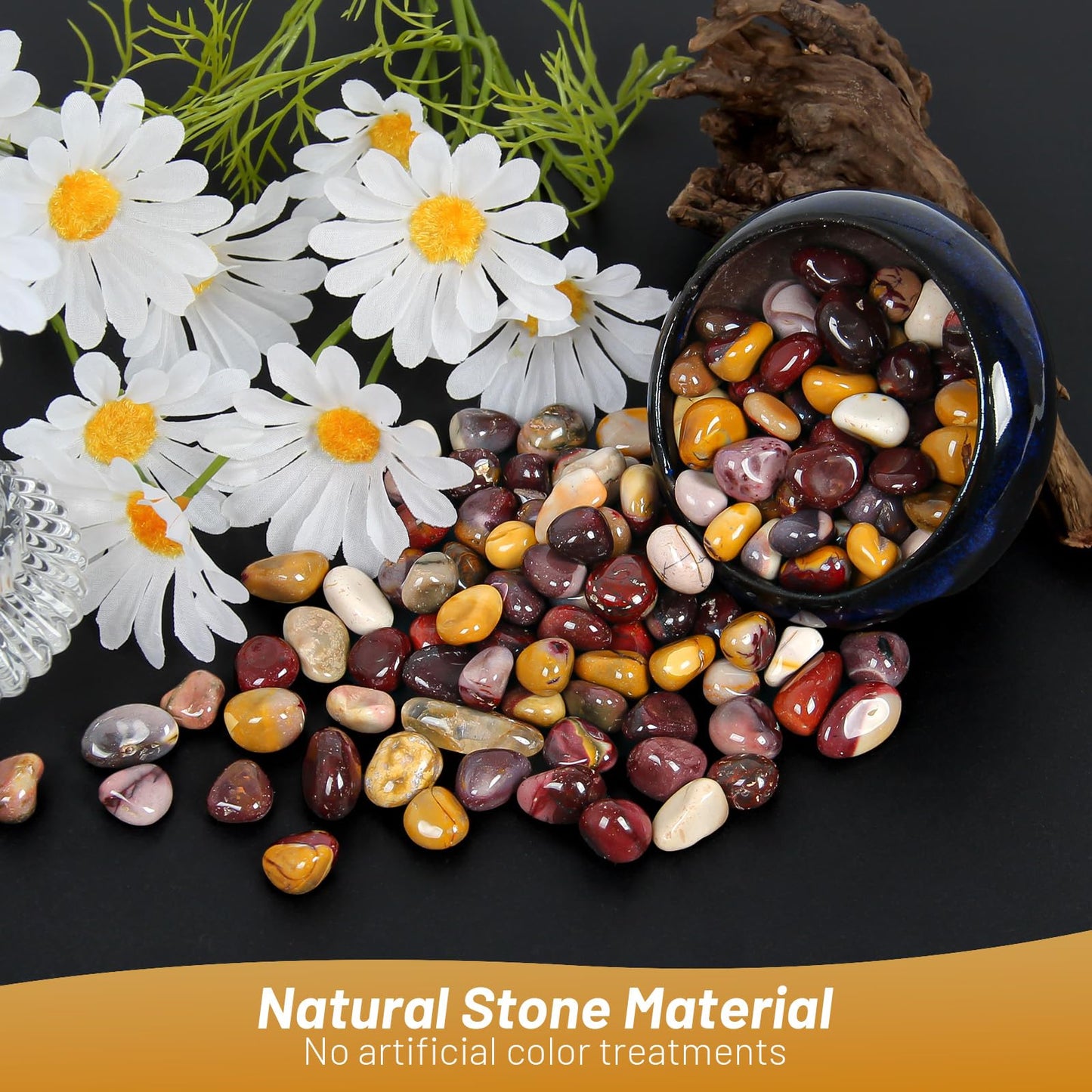 1.1lb Natural Crushed Mookaite Jasper Crystal Tumbled Chips-Healing Crystals Chips Bulk, Crushed Crystal Gemstones for Crafts, Beautiful Package for Gift (Mookaite Jasper)