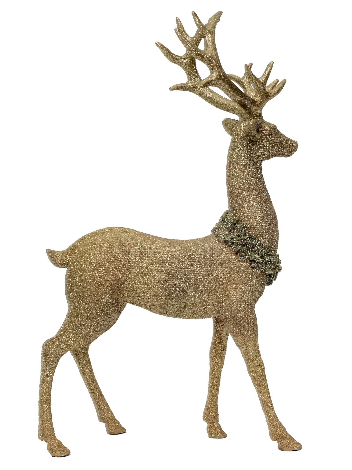 Vita Domi Christmas Reindeer Figurines, Gold Deer Christmas Decor, Christmas Deer Decorations Indoor, Gold Reindeer Decor, Venados De Navidad, Reindeer Christmas Decoration, Christmas Deer Figurines