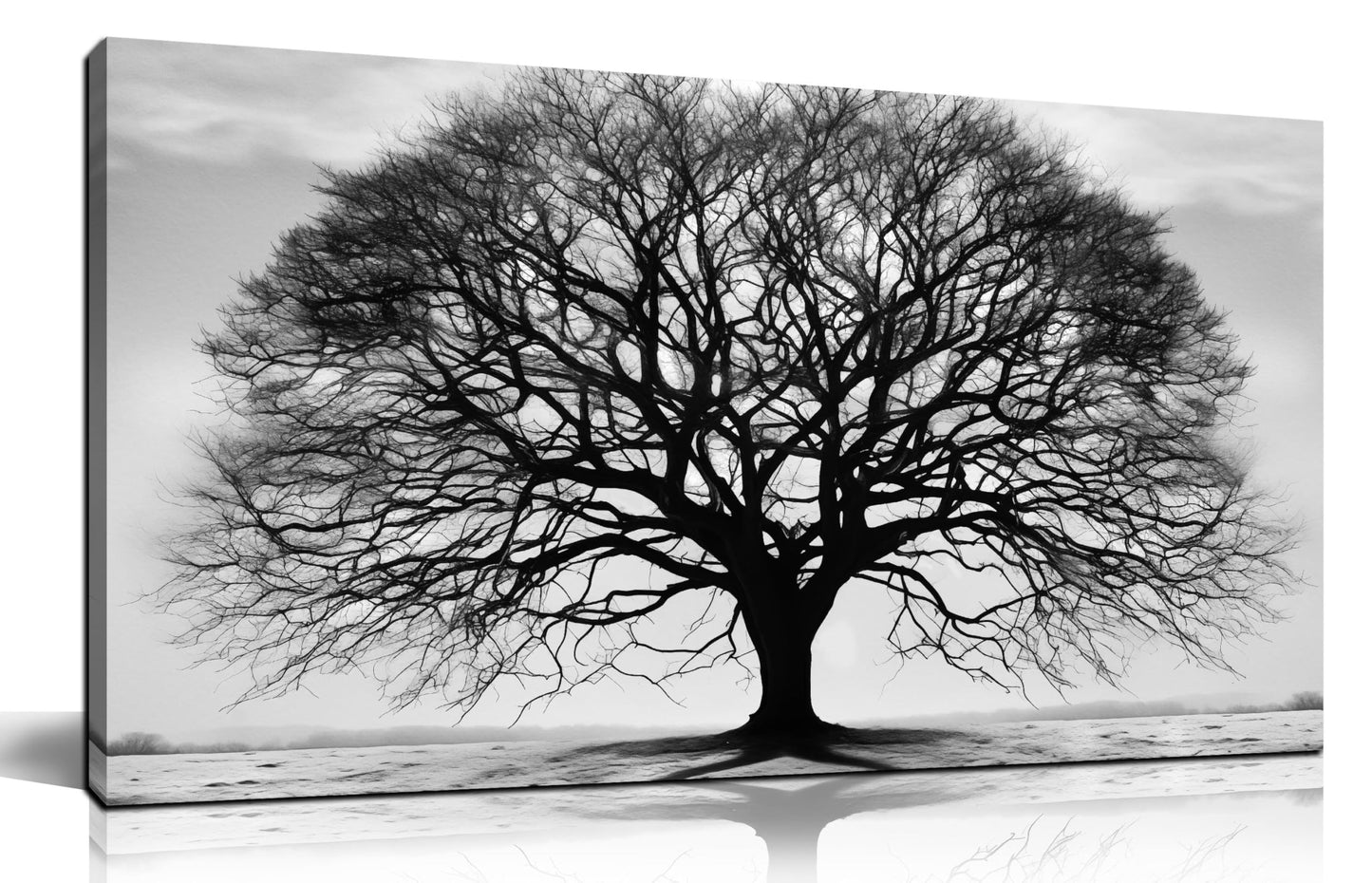 Prepeyssee Tree of Life Wall Art Large Artwork Black and White Wall Art Modern Landscape Nature Canvas Prints Decor for Living Room Bedroom Office Ready to Hang 20"x40"