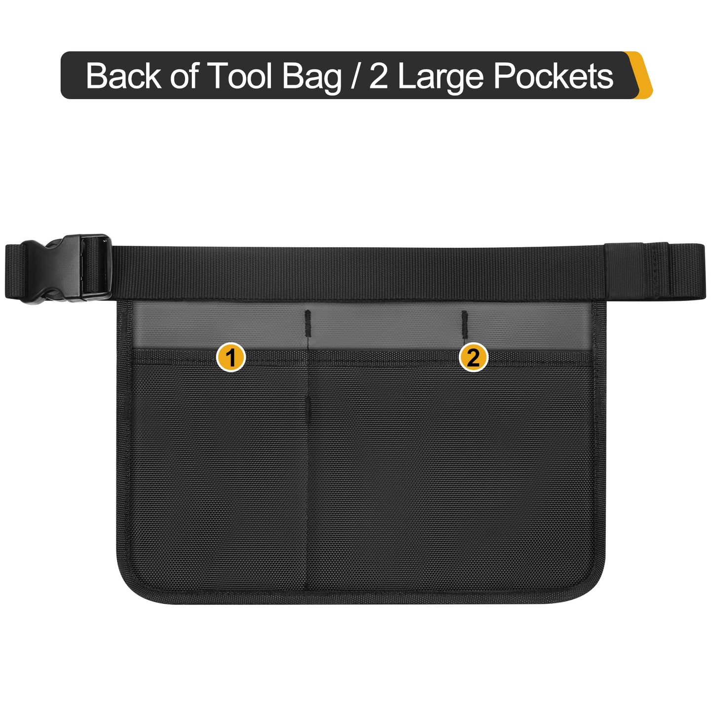 WINHUNT Garden Apron for Women, Adjustable Tool Belt with 8 Pockets - Heavy Duty Oxford Work Belt for Gardening, Construction (Black)
